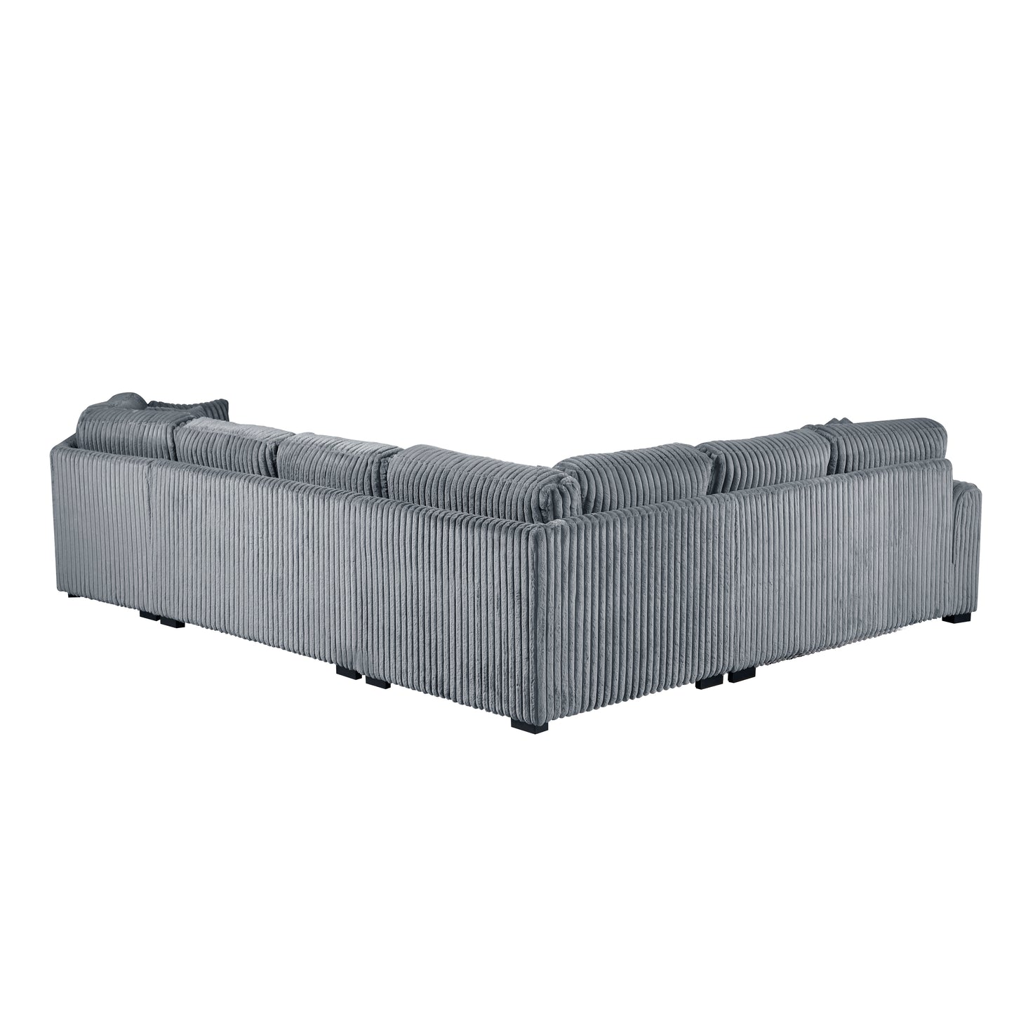 Homelegance Sectional Sofa Gray Fabric 9623GY-42LRU