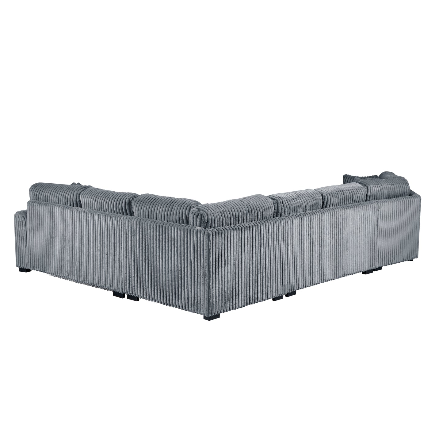 Homelegance Sectional Sofa Gray Fabric 9623GY-4LU2R
