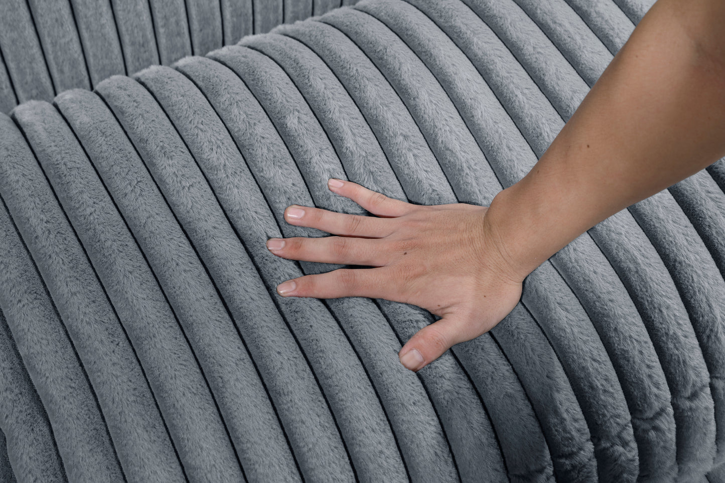 Homelegance Sectional Sofa Gray Fabric 9623GY-5LU2R