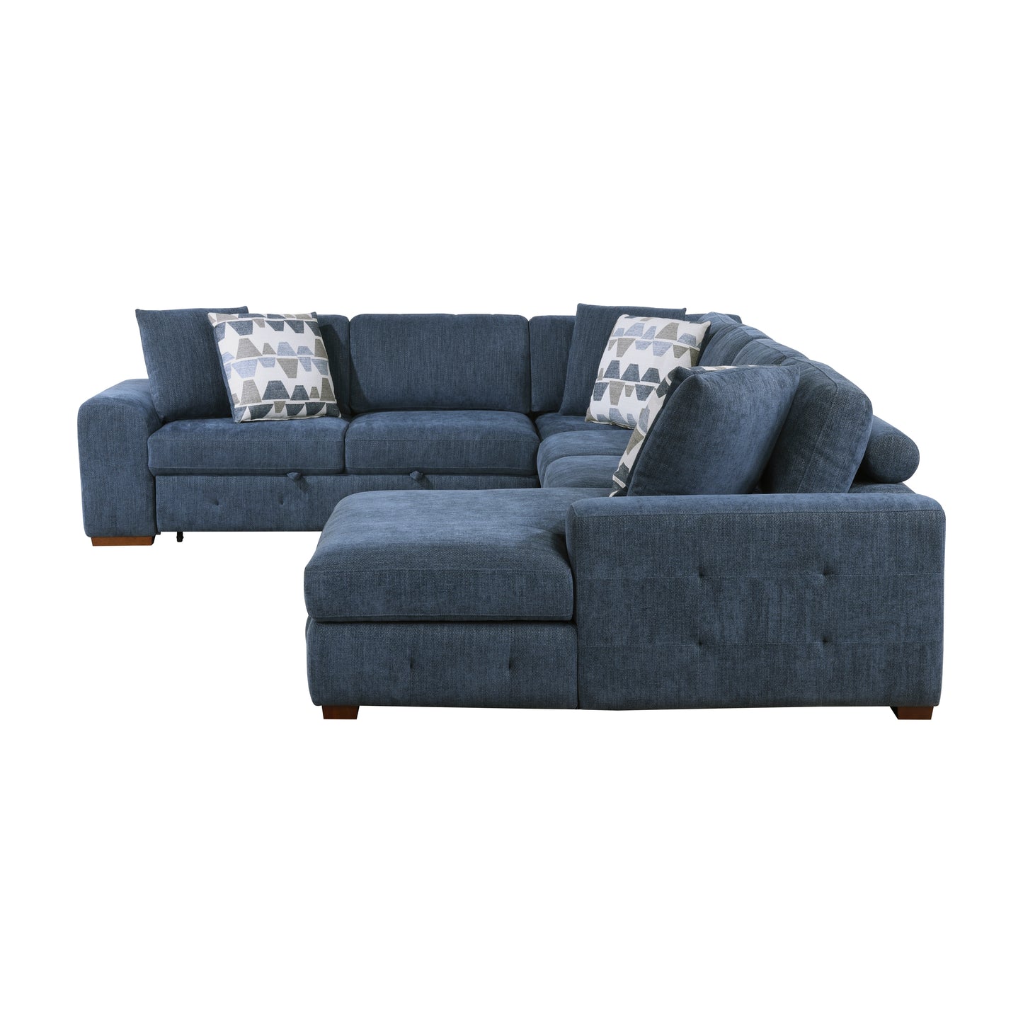 Homelegance Raife Sectional Sofa in Blue 9624BU-42LRC
