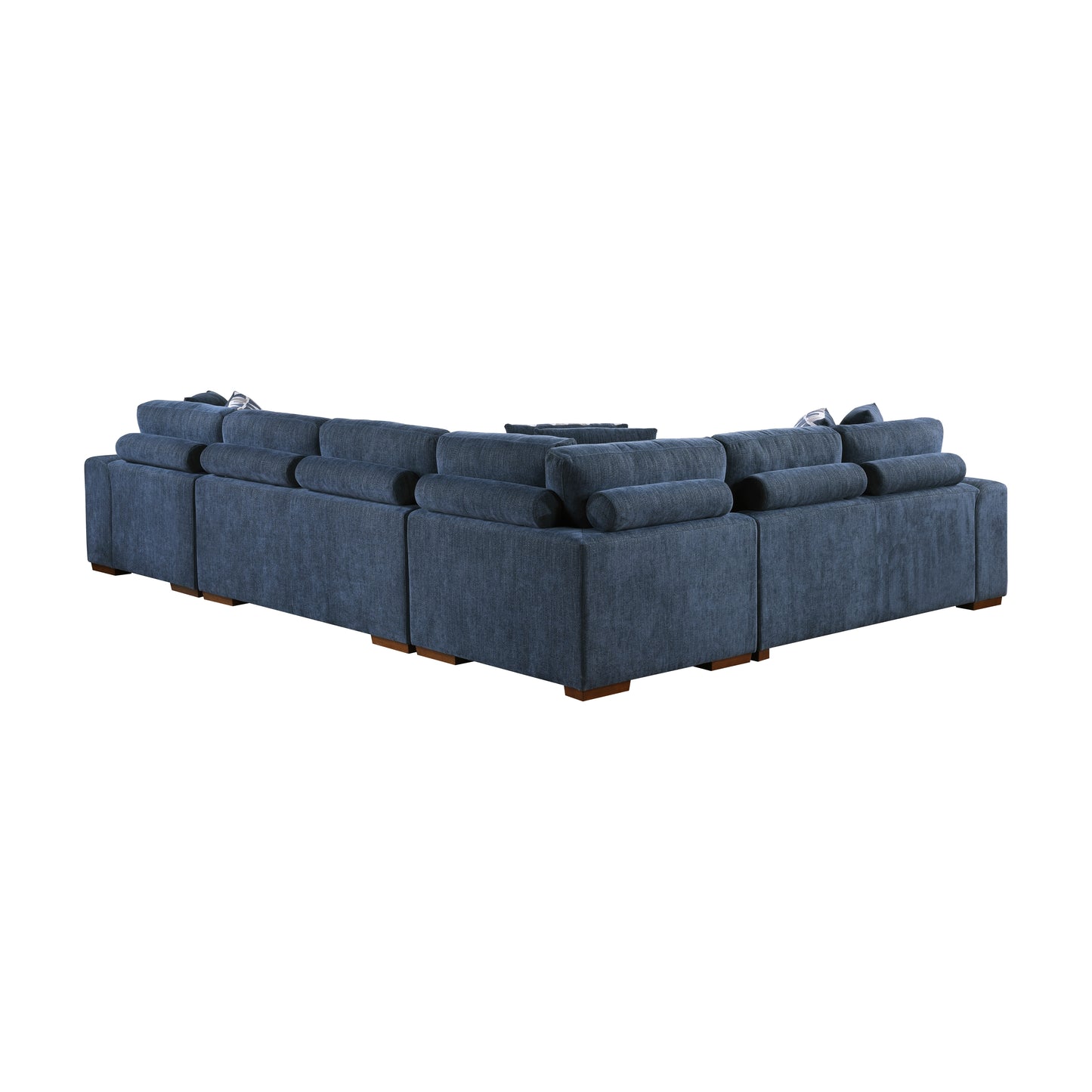 Homelegance Raife Sectional Sofa in Blue 9624BU-42LRC