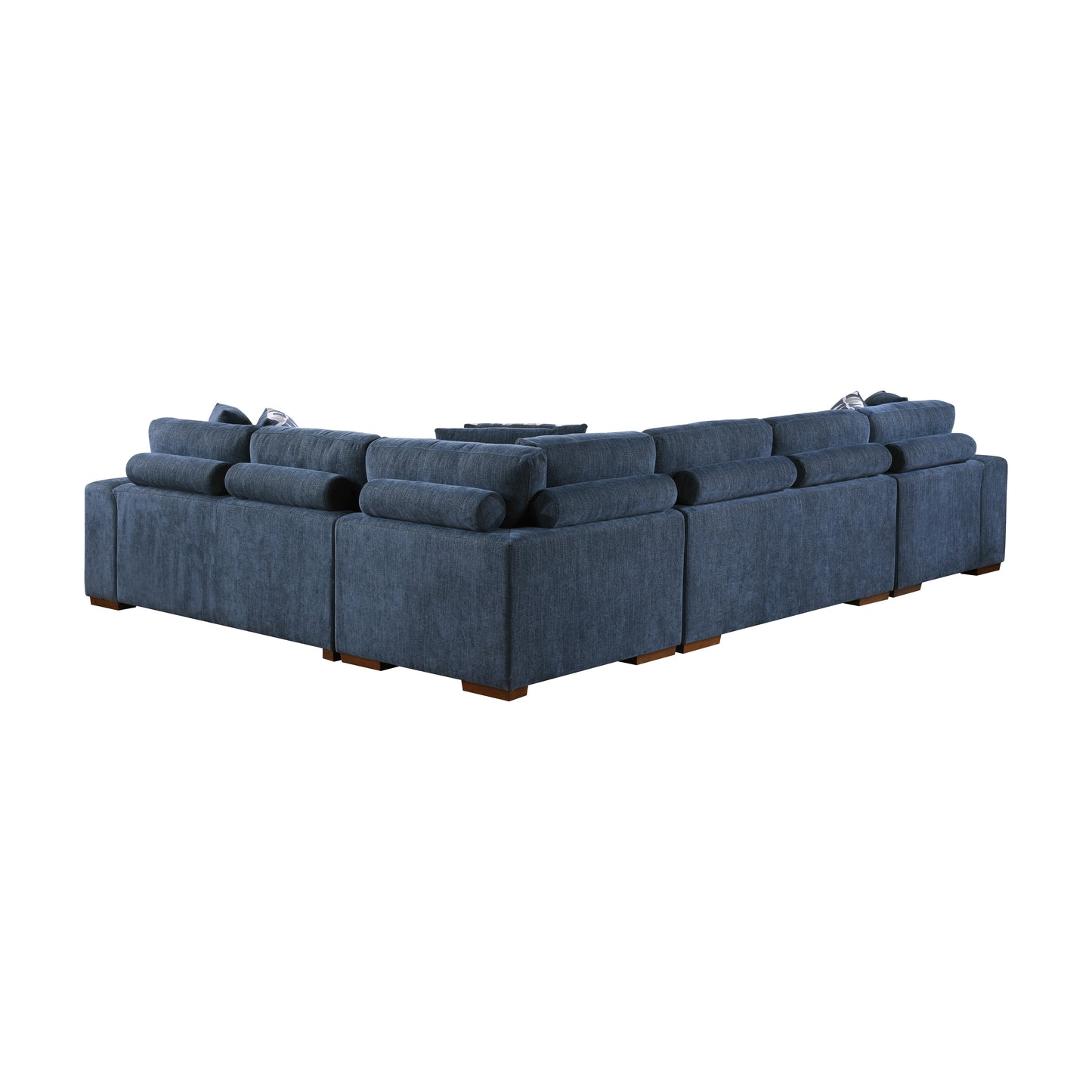 Homelegance Raife Sectional Sofa in Blue 9624BU-5LC2R