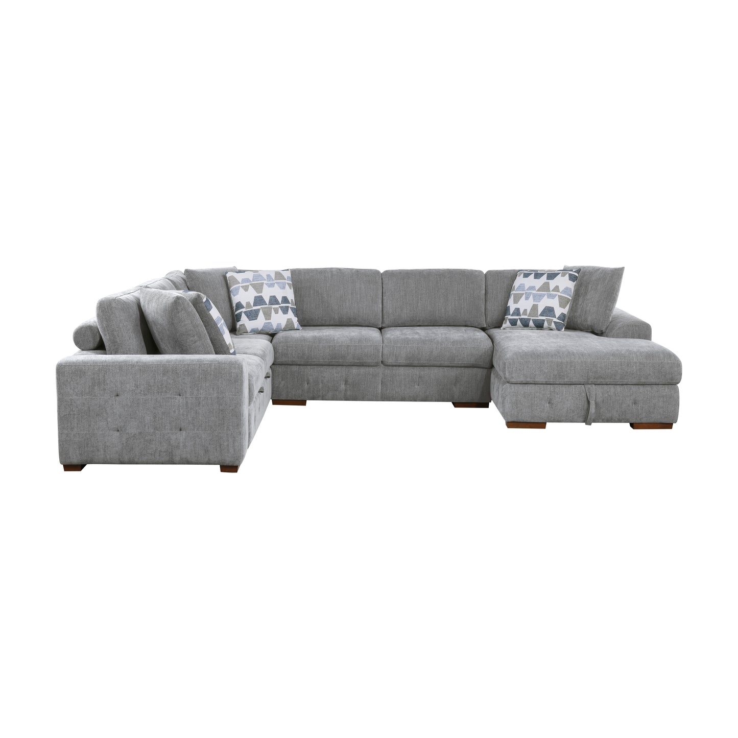 Homelegance Raife Sectional Sofa in Gray 9624GY-42LRC for Stylish Living