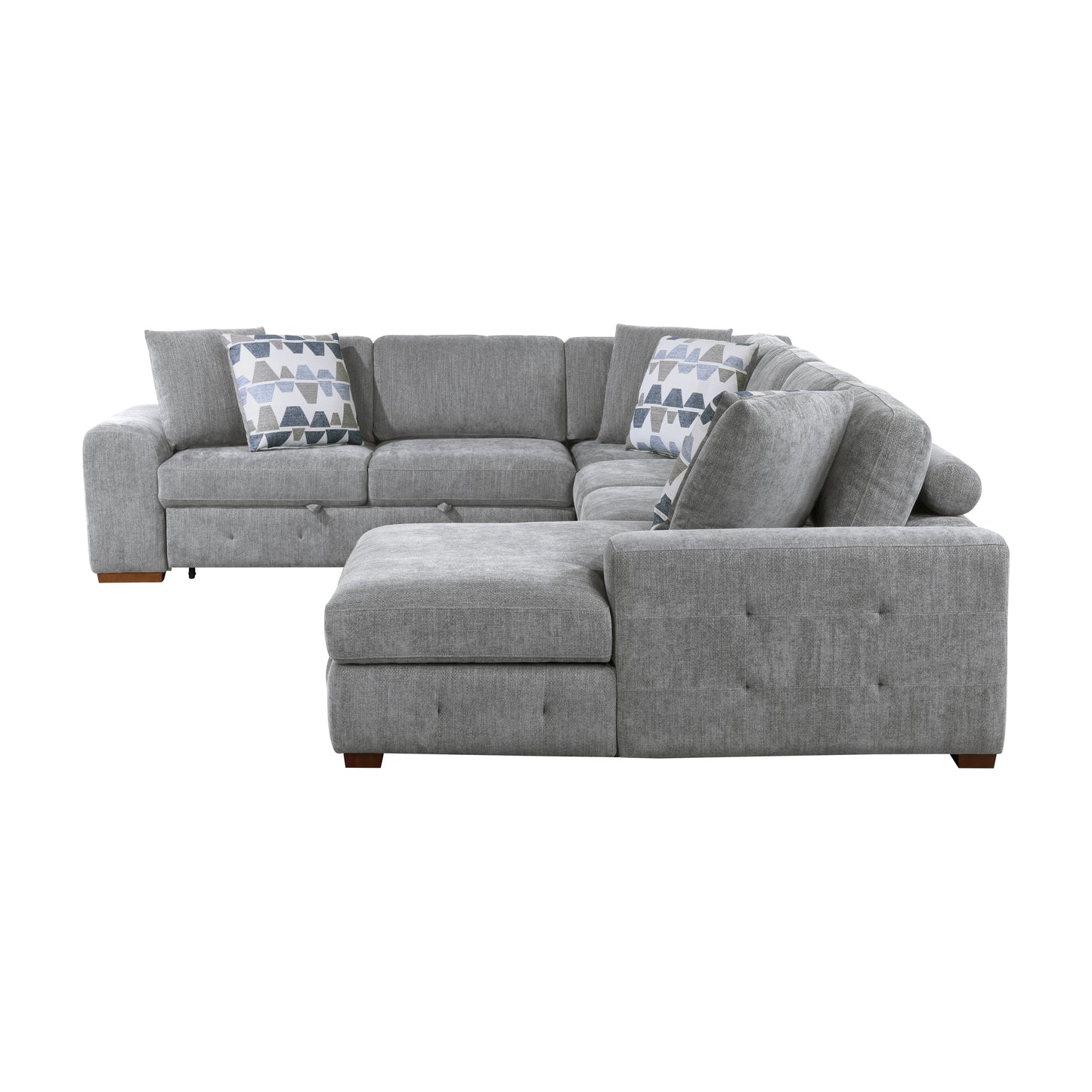 Homelegance Raife Sectional Sofa in Gray 9624GY-52LRC for Stylish Living