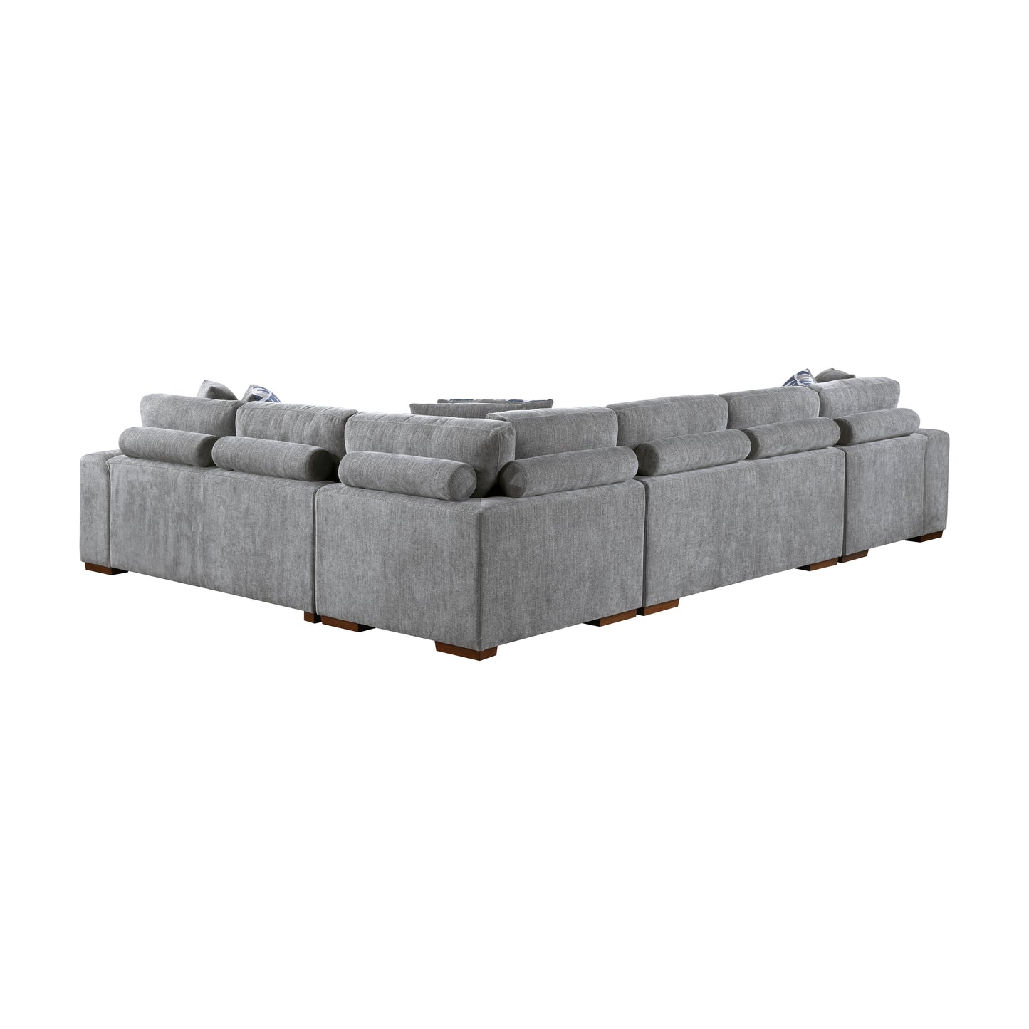 Homelegance Raife Sectional Sofa in Gray 9624GY-5LC2R for Stylish Living