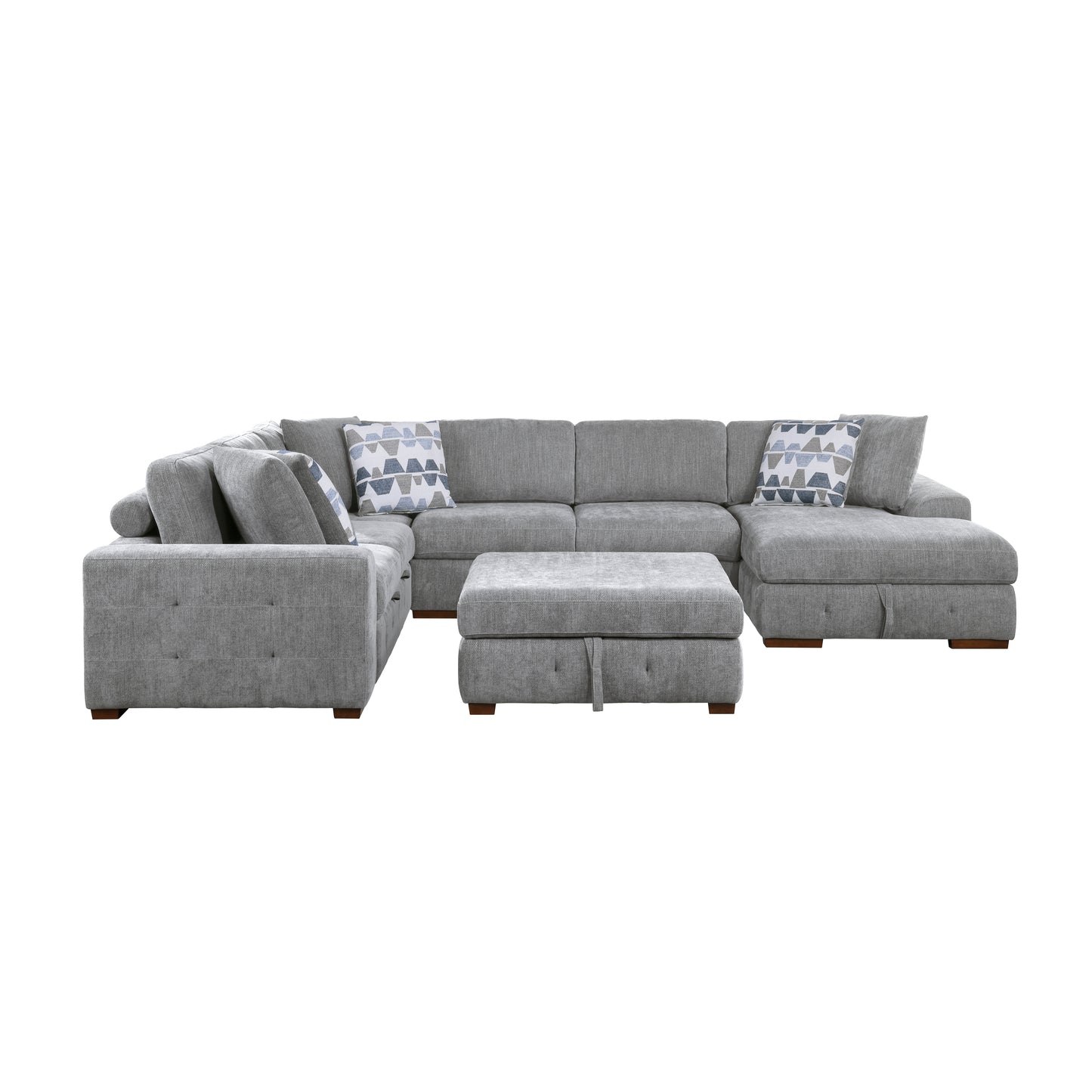 Homelegance Raife Sectional Sofa in Gray 9624GY-52LRC for Stylish Living