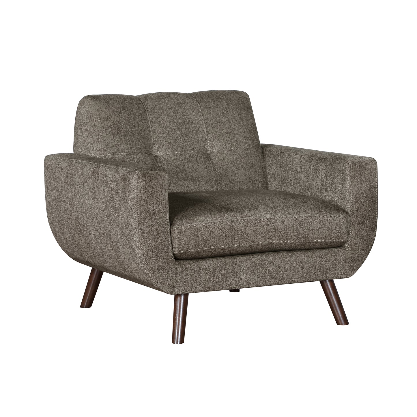 Homelegance Janne Accent Chair in Brown Textured Microfiber 9627CAF-1