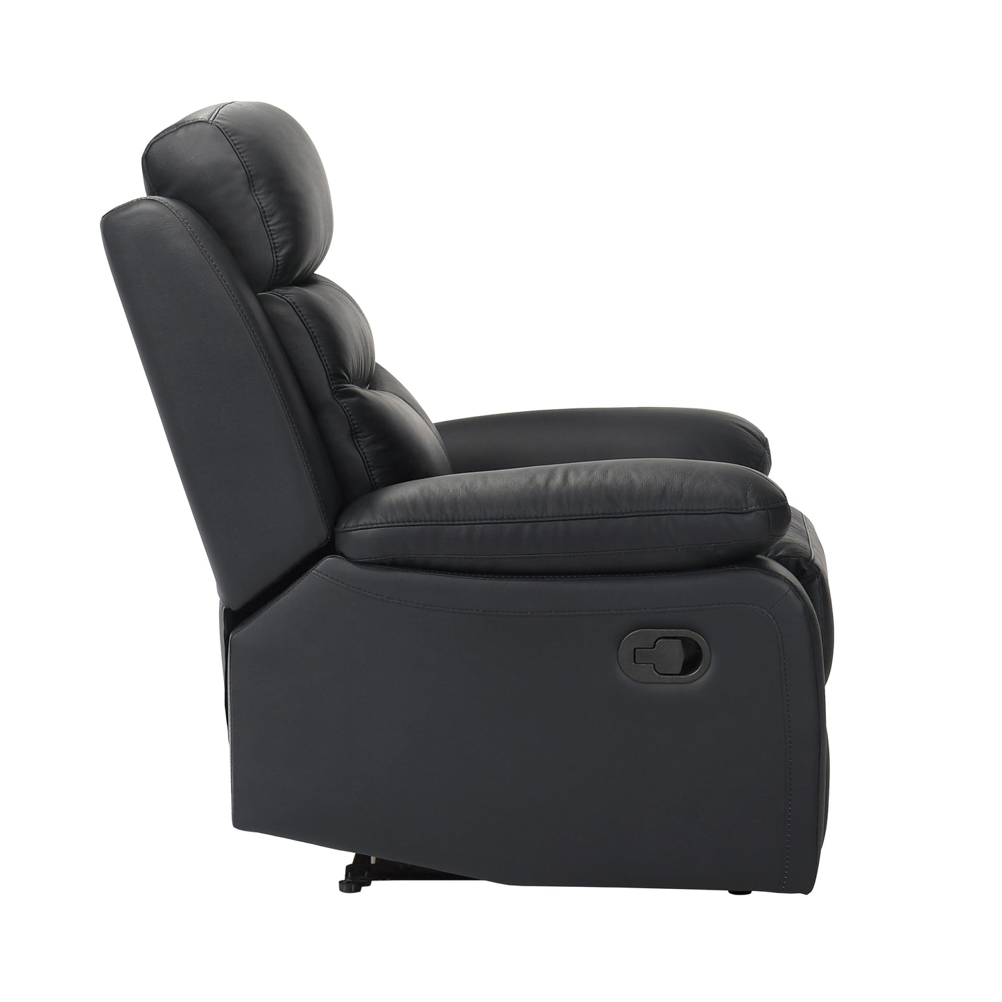Homelegance Hancock Reclining Chair in Black 9628BLK-1 for Ultimate Comfort