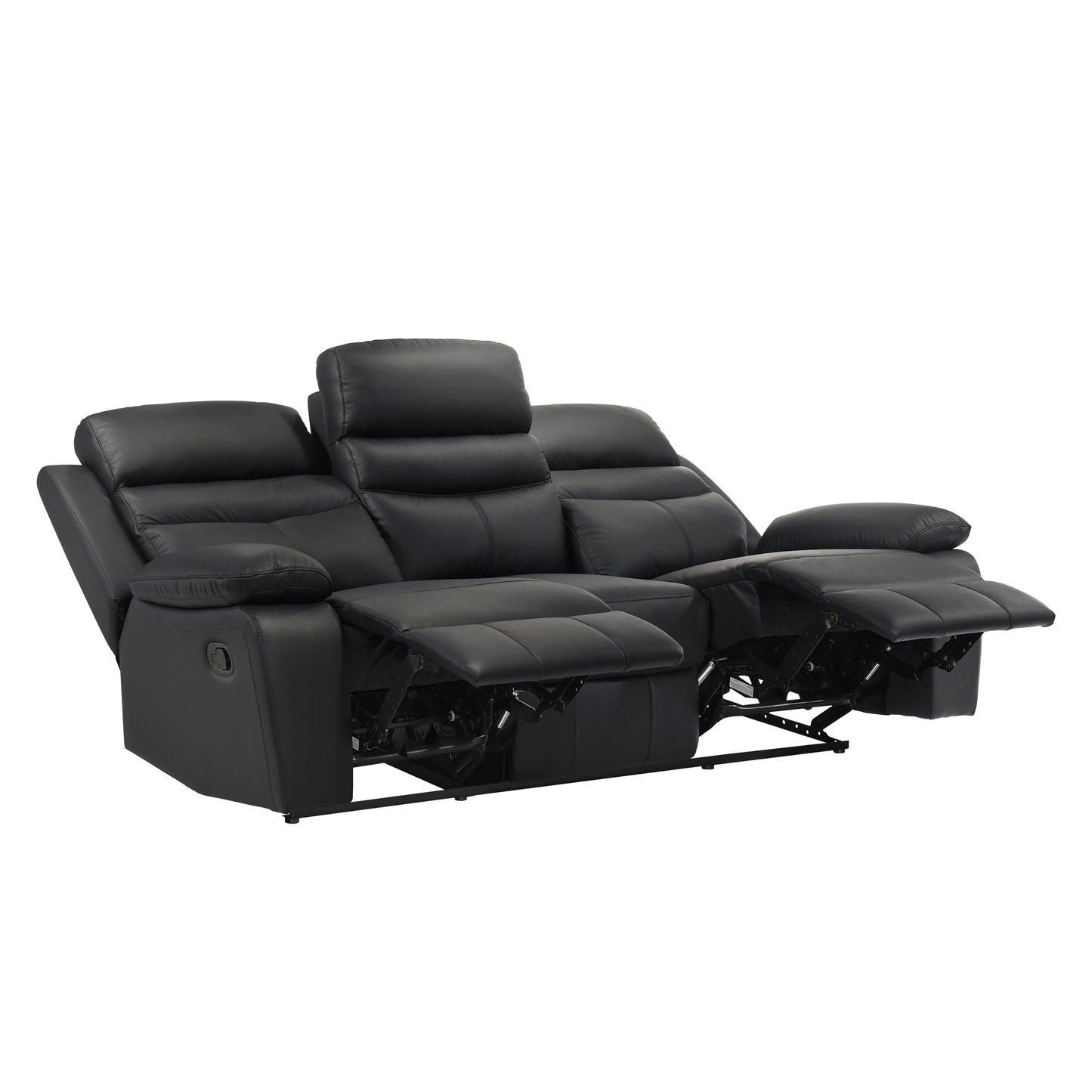 Homelegance Hancock Sectional Sofa Double Reclining Black 9628BLK-3