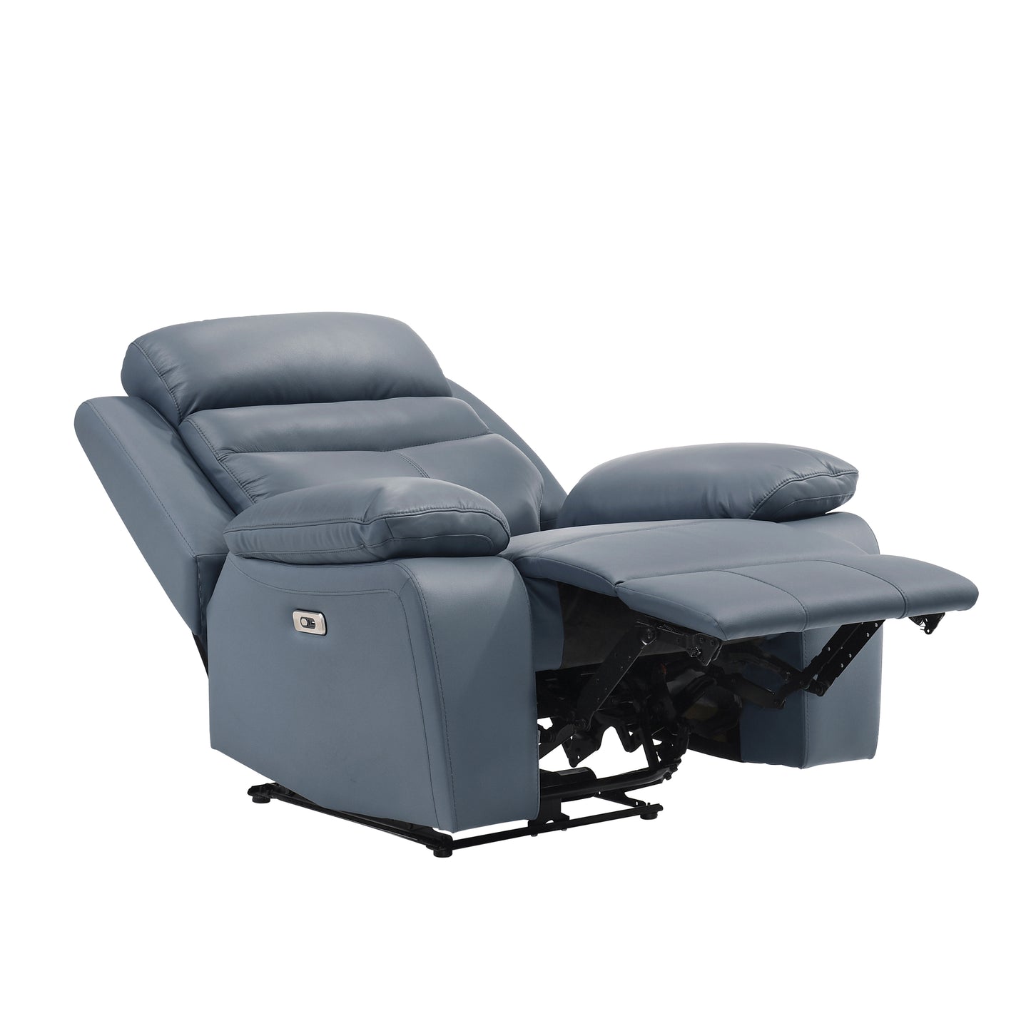 Homelegance Hancock Reclining Chair in Blue Top Grain Leather 9628BUE-1PW