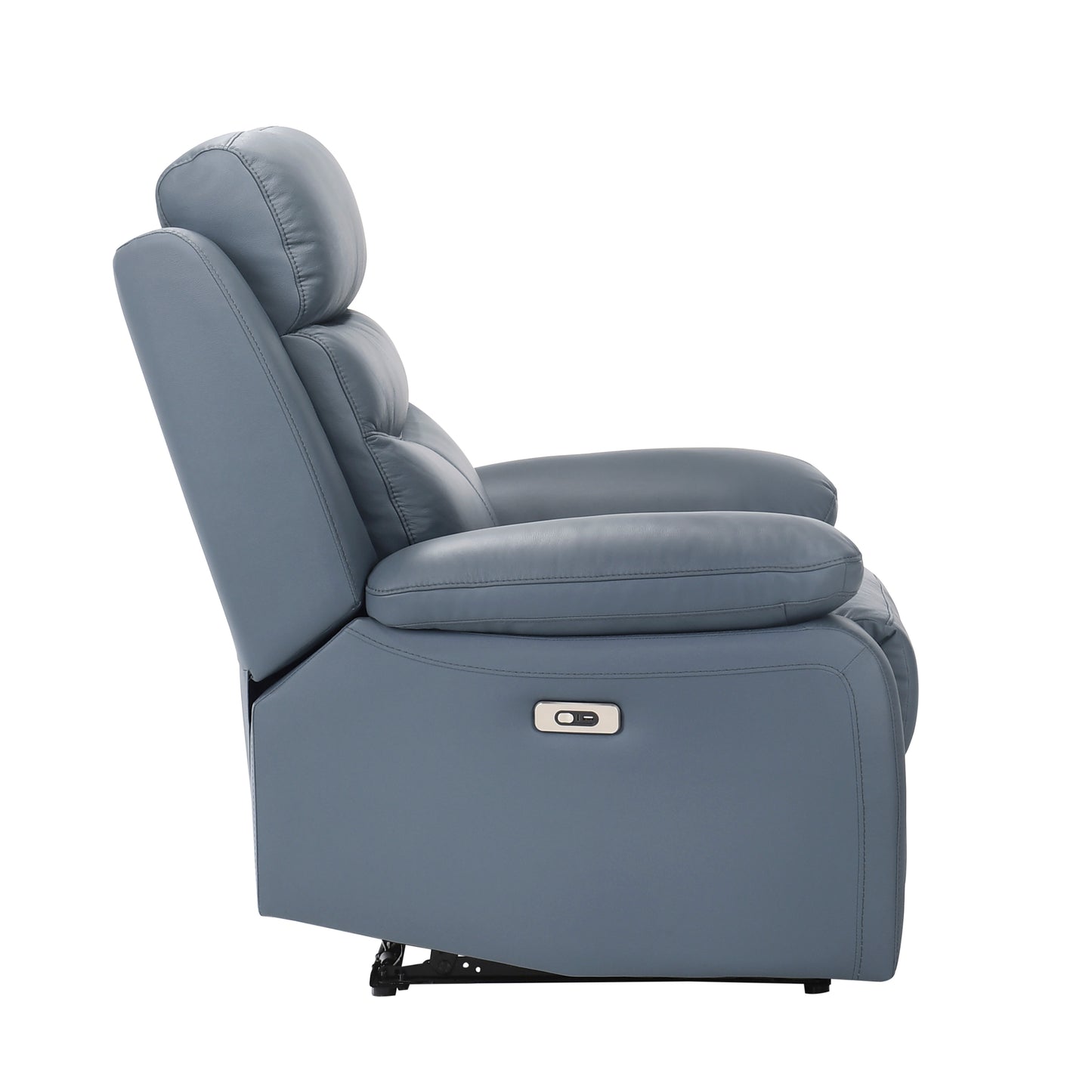 Homelegance Hancock Reclining Chair in Blue Top Grain Leather 9628BUE-1PW