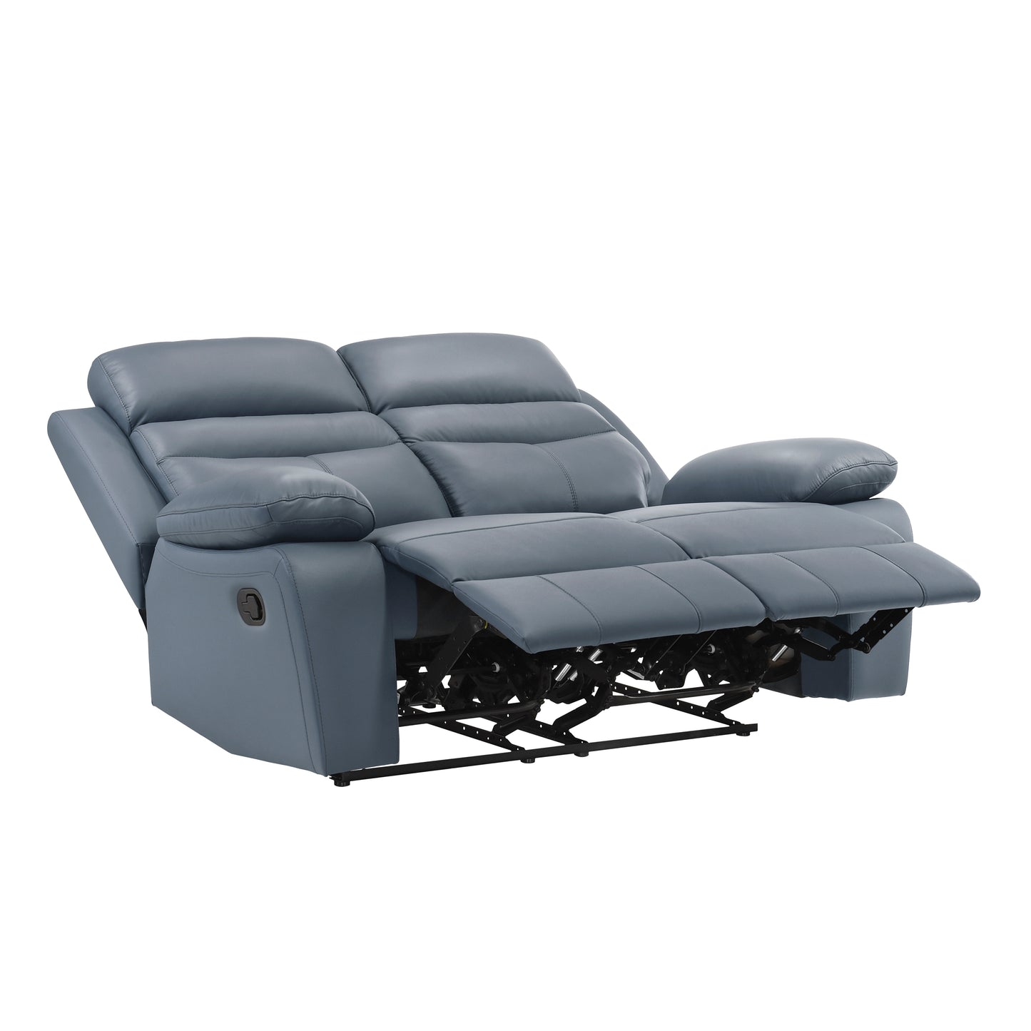 Homelegance Hancock Loveseat Reclining in Blue Fabric 9628BUE-2
