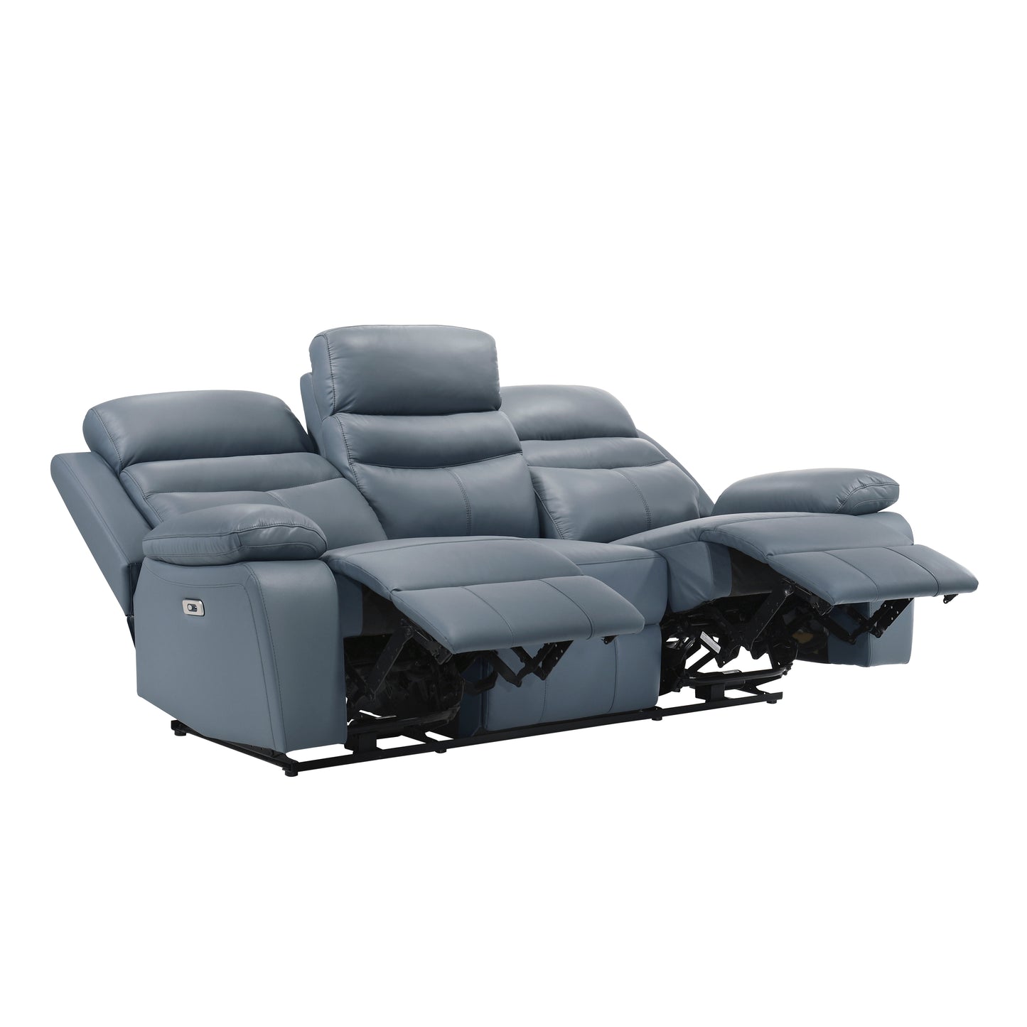 Homelegance Hancock Sectional Sofa Blue Power Recliner 9628BUE-3PW