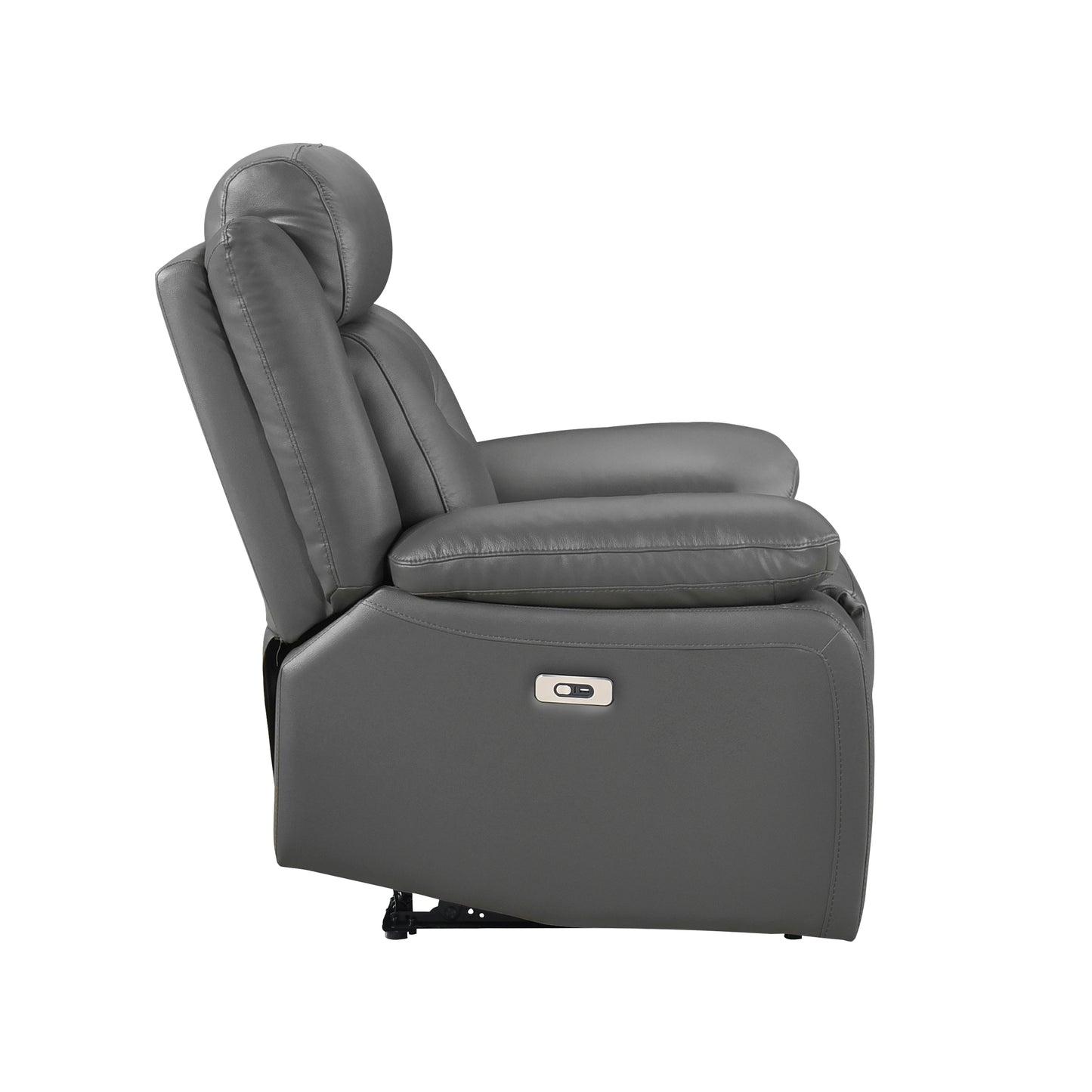 Homelegance Laconia Power Reclining Chair in Gray 9629DGY-1PW