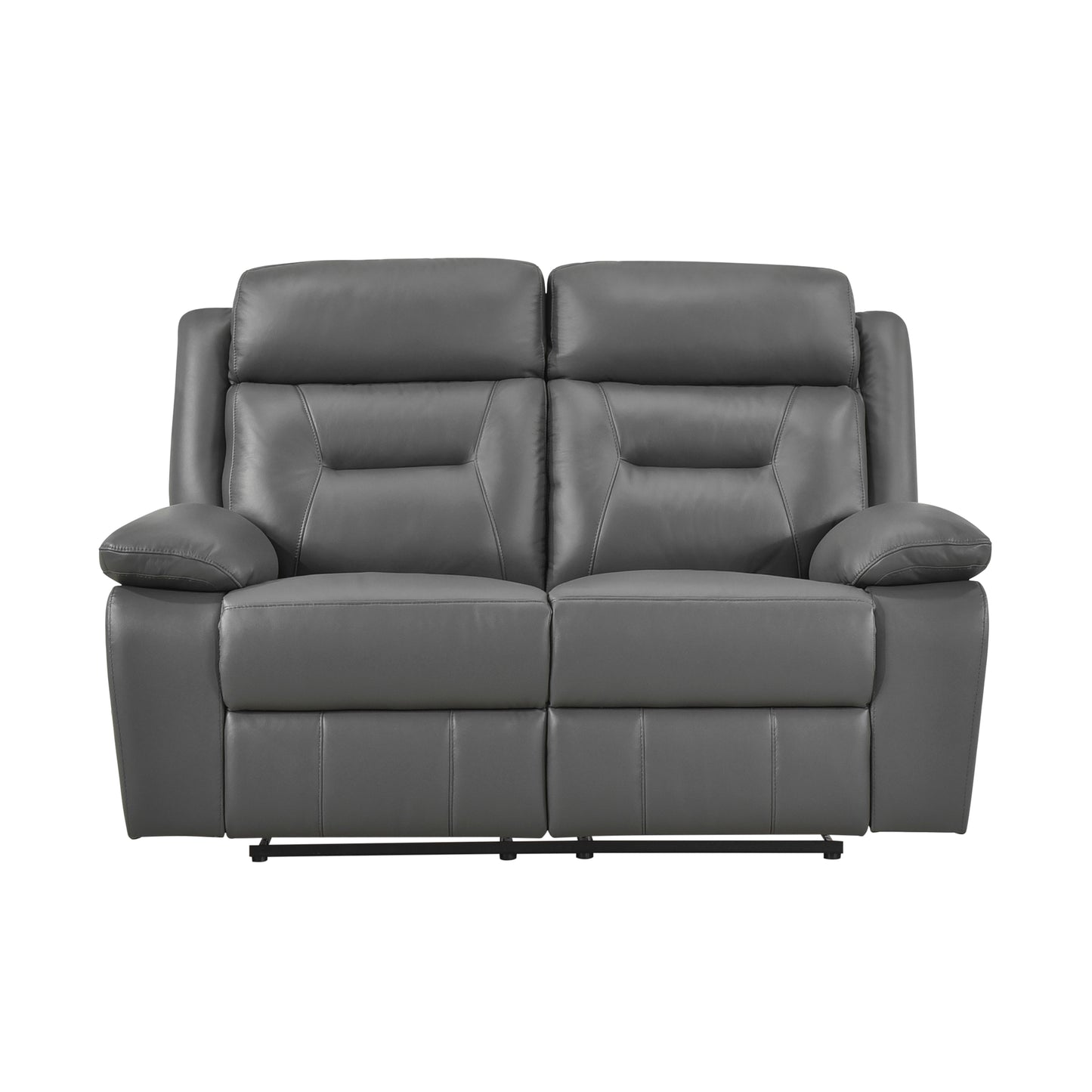 Homelegance Laconia Dark Gray Reclining Loveseat 9629DGY-2