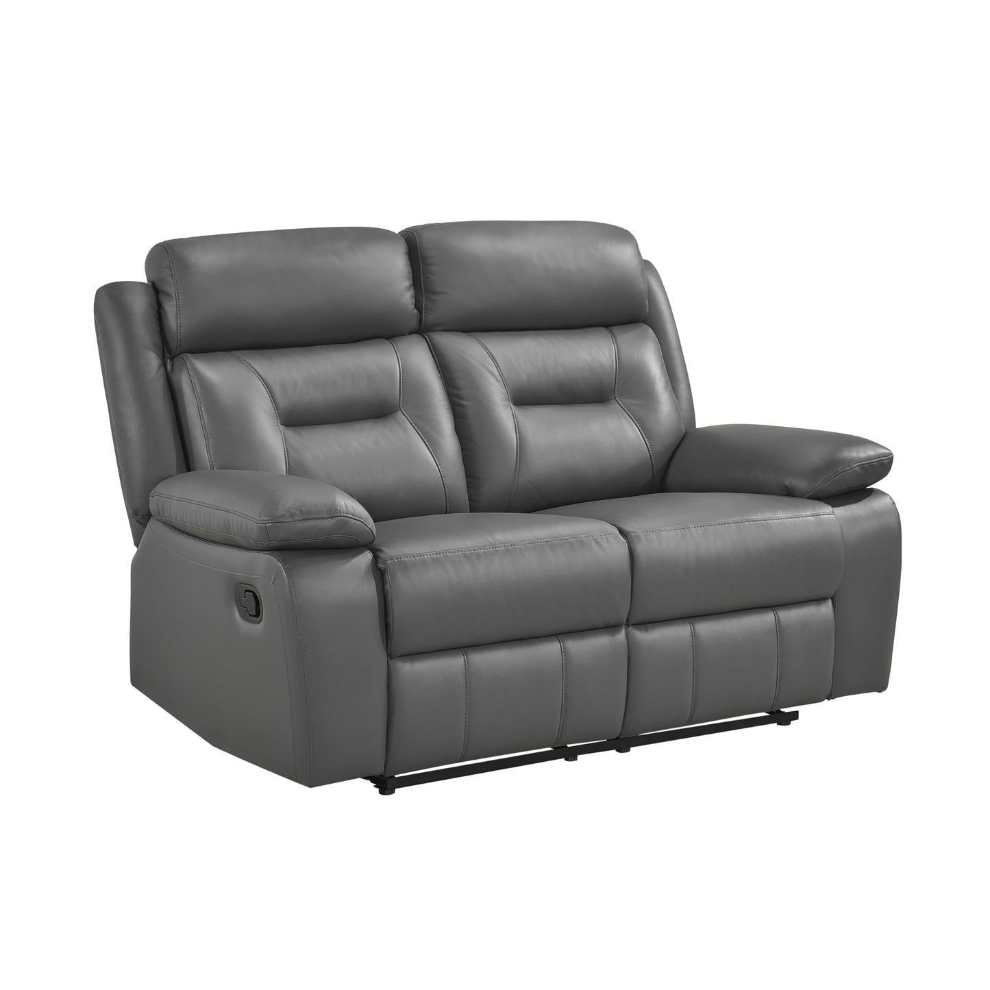 Homelegance Laconia Dark Gray Reclining Loveseat 9629DGY-2
