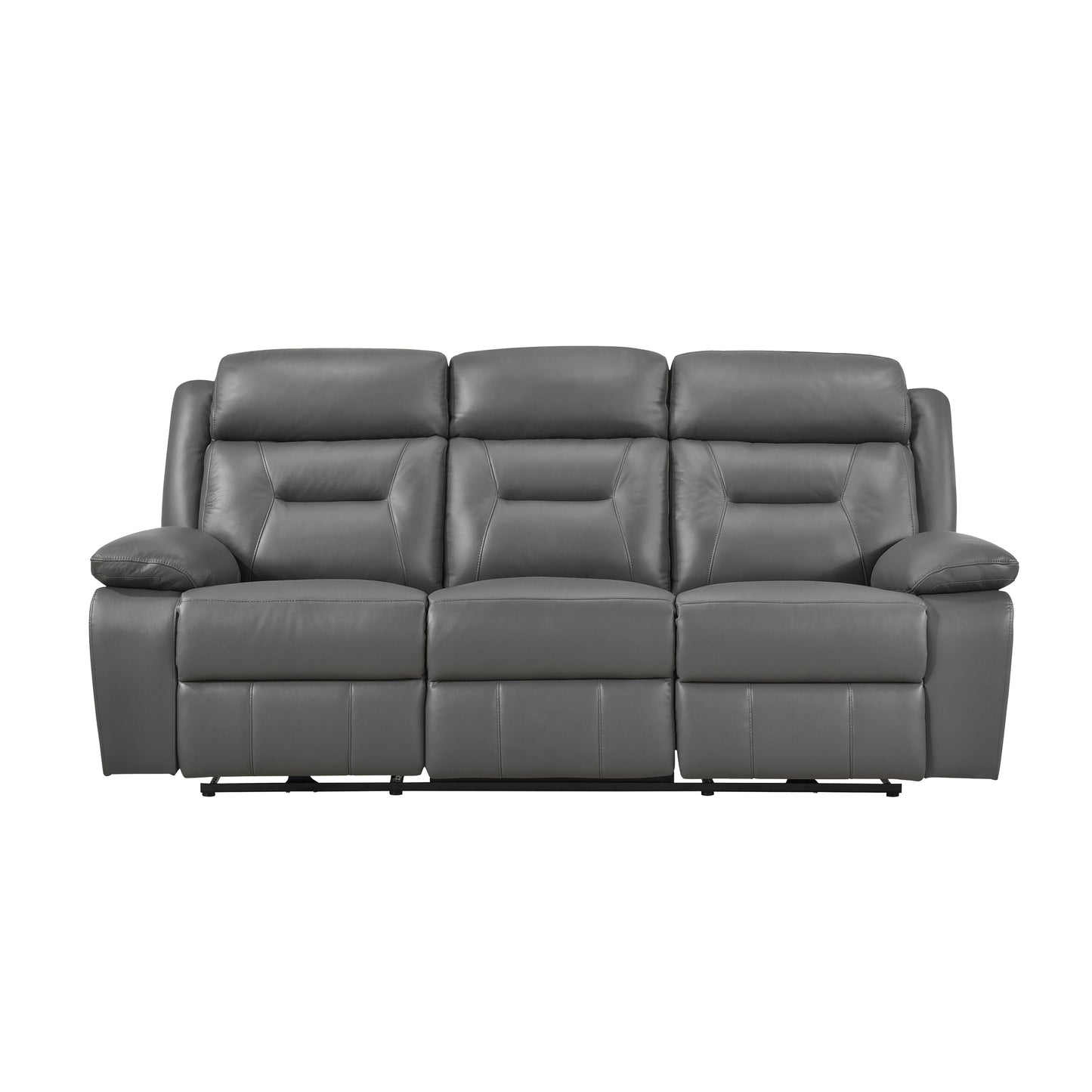 Homelegance Laconia Power Double Reclining Sectional Sofa Gray 9629DGY-3PW