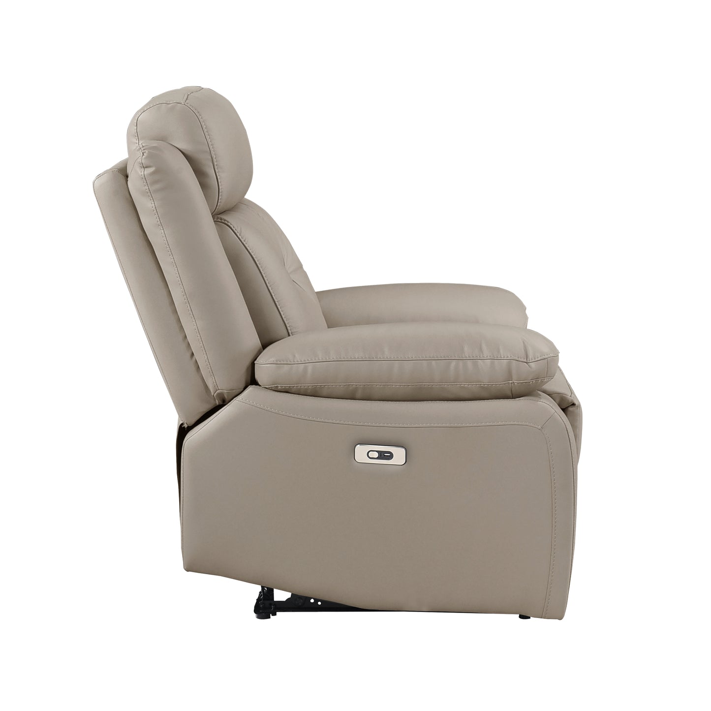 Homelegance Laconia Reclining Chair Power Recliner in Gray 9629LTE-1PW