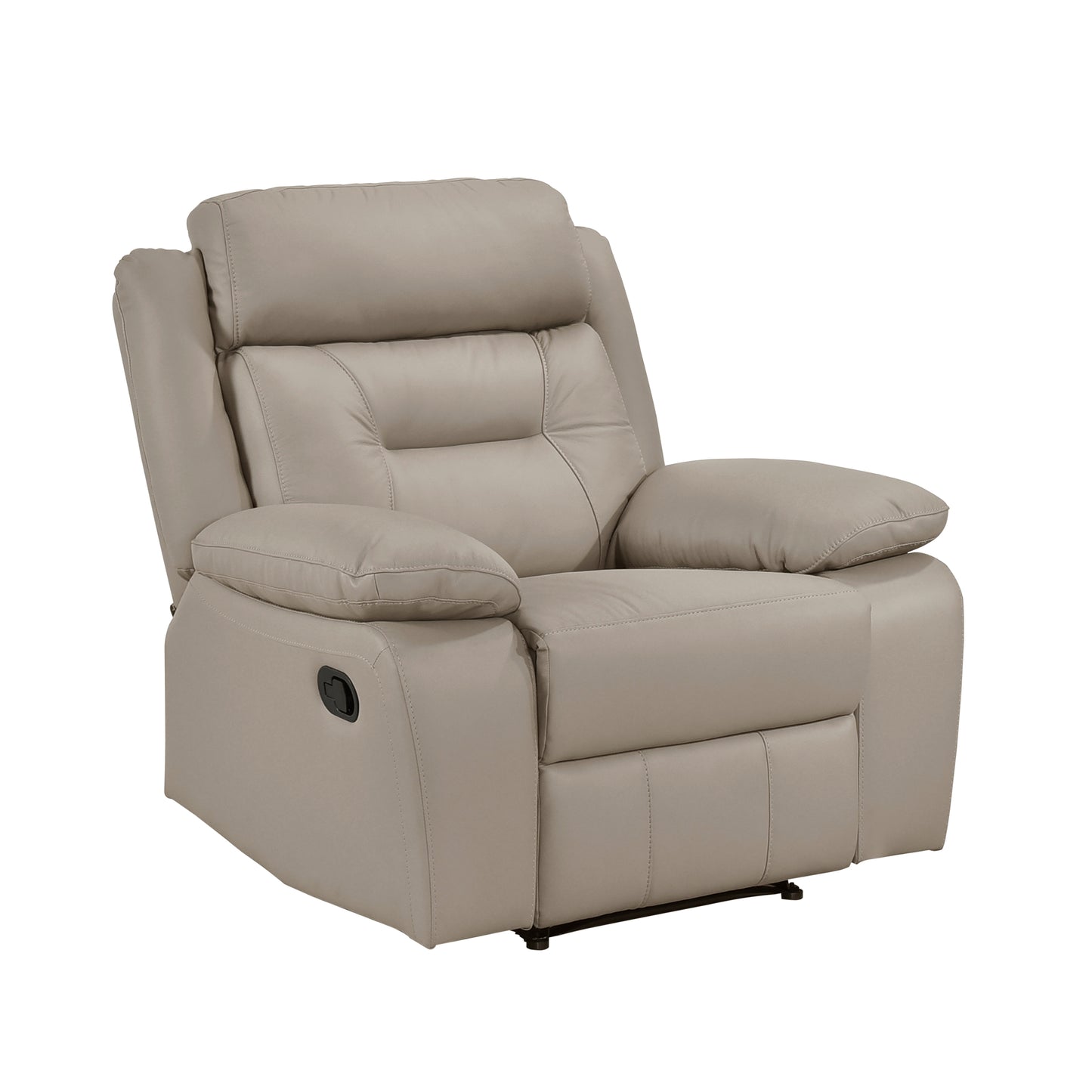 Homelegance Laconia Reclining Chair in Latte Leather 9629LTE-1