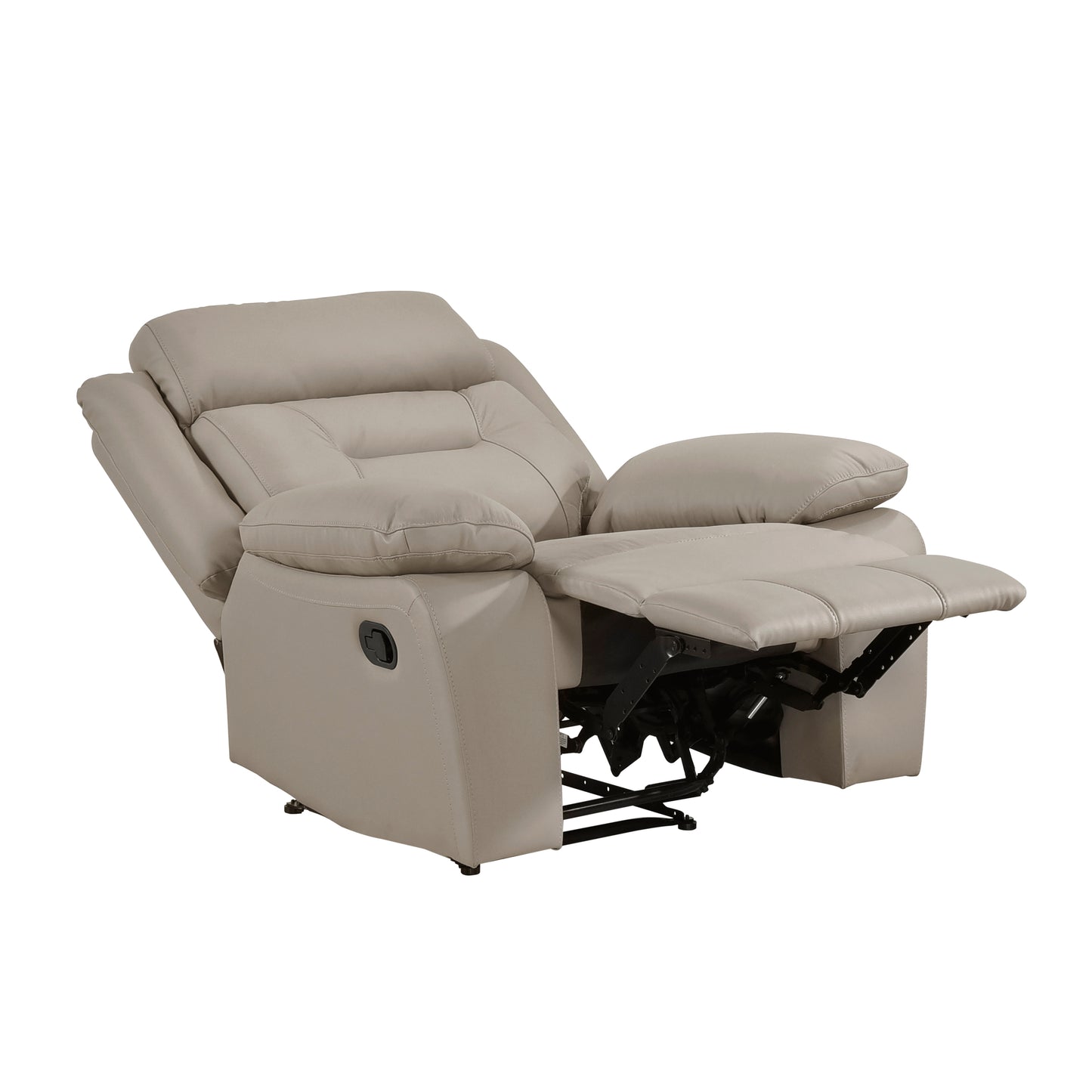 Homelegance Laconia Reclining Chair in Latte Leather 9629LTE-1