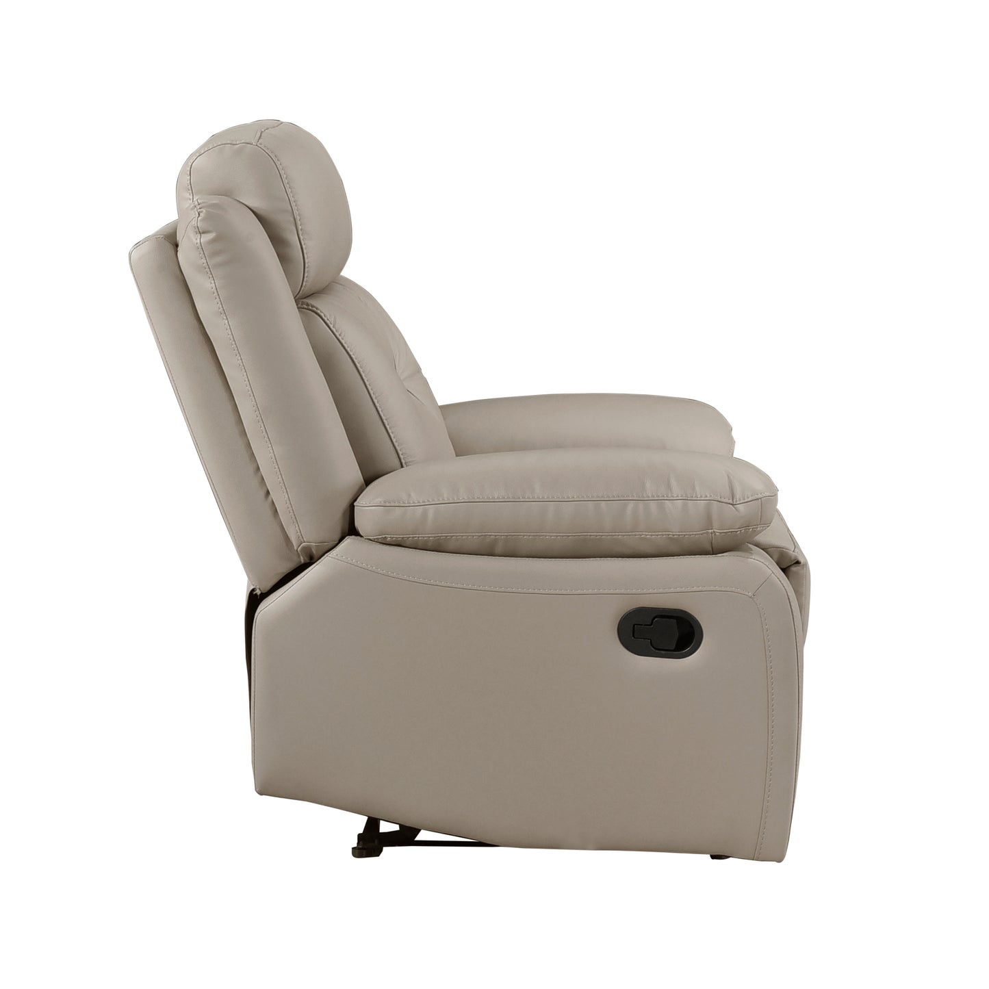 Homelegance Laconia Reclining Chair in Latte Leather 9629LTE-1