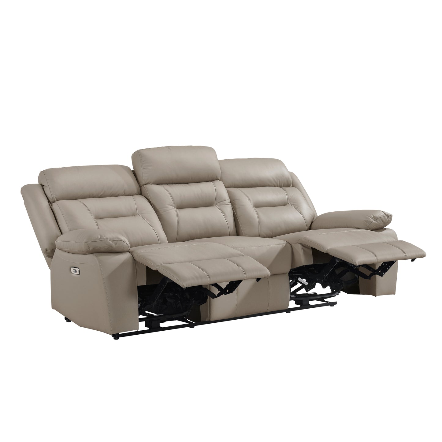 Homelegance Laconia Power Double Reclining Sectional Sofa in Luxurious Upholstery 9629LTE-3PW