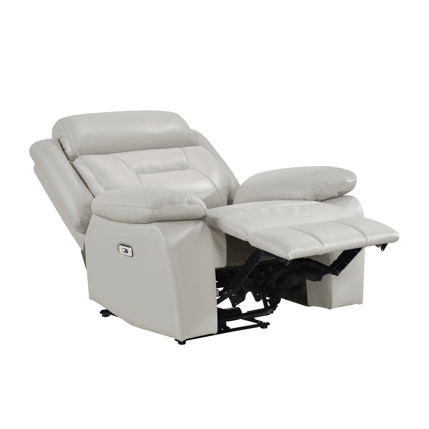 Homelegance Laconia Reclining Chair Power Recliner in Gray 9629SVE-1PW