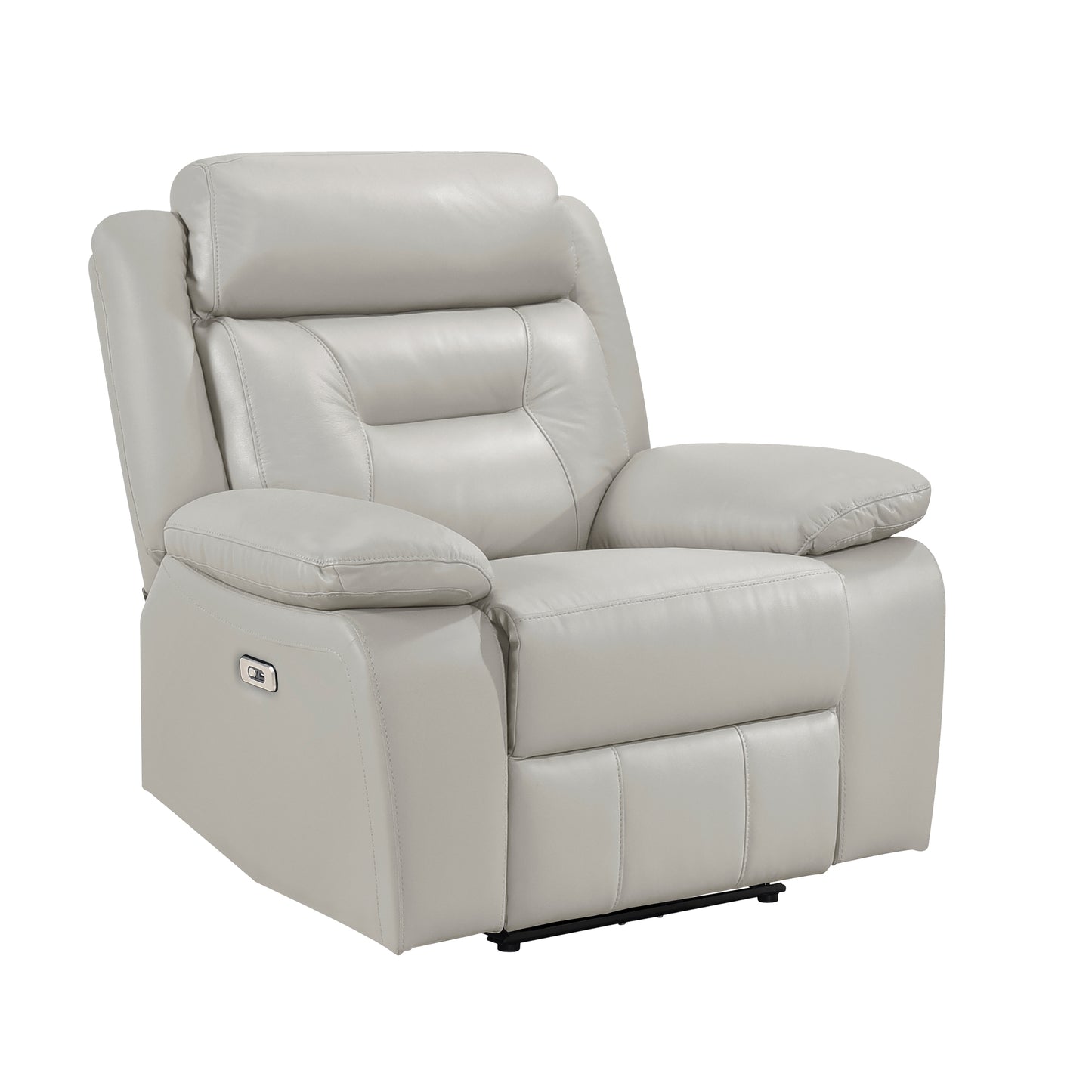 Homelegance Laconia Reclining Chair Power Recliner in Gray 9629SVE-1PW
