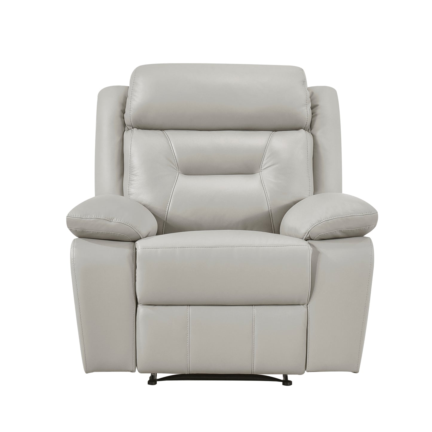 Homelegance Laconia Reclining Chair in Silver Leather 9629SVE-1
