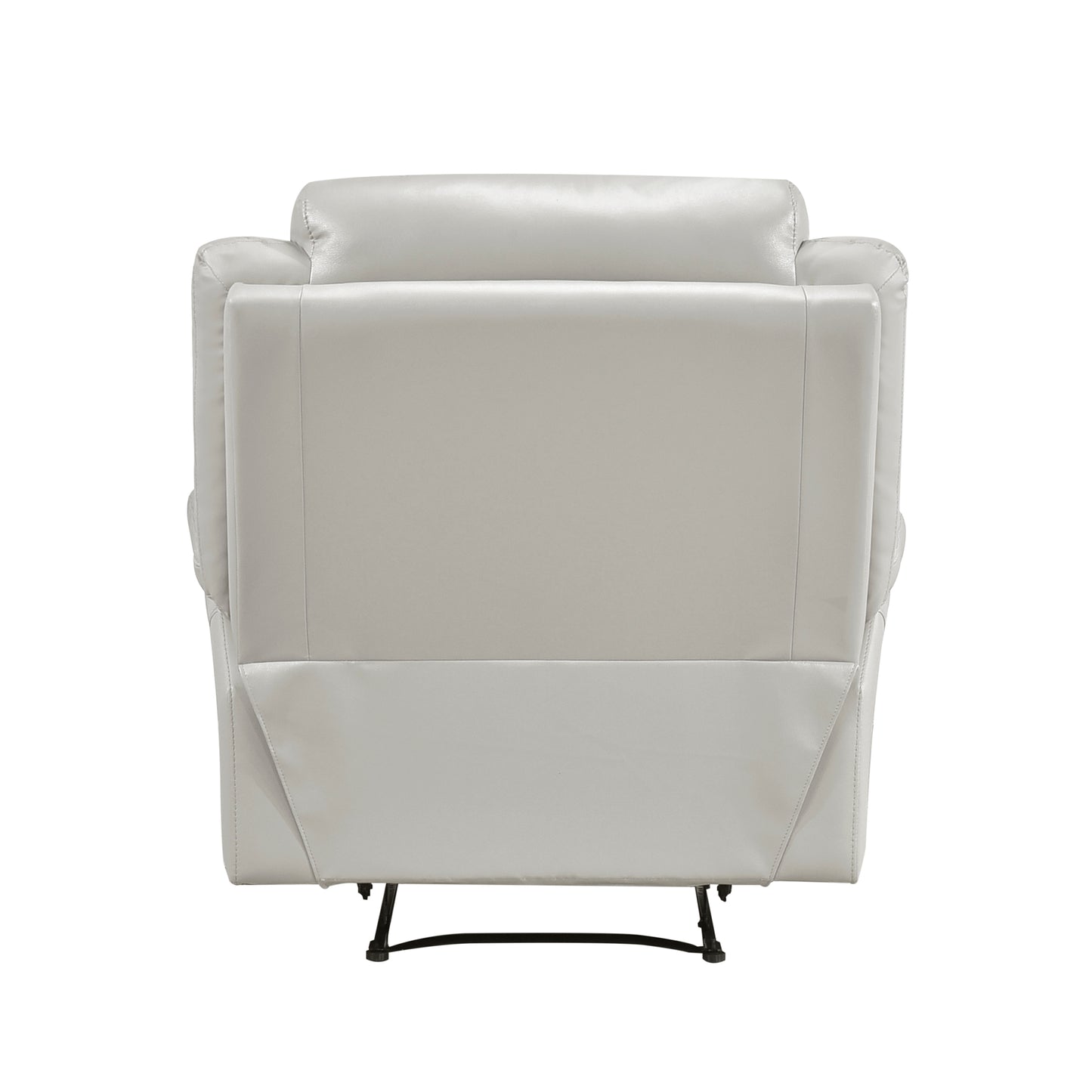 Homelegance Laconia Reclining Chair in Silver Leather 9629SVE-1