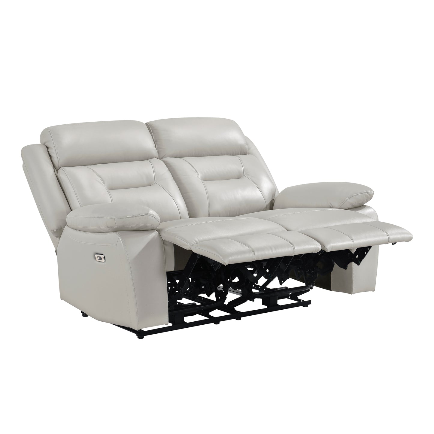 Homelegance Laconia Power Reclining Loveseat in Gray 9629SVE-2PW