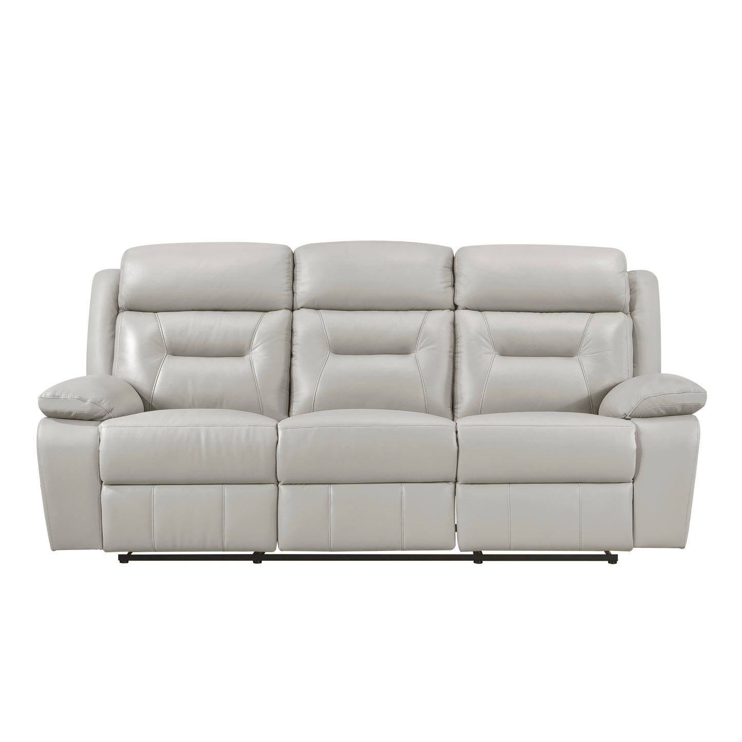 Homelegance Laconia Sectional Sofa Silver Double Recliner 9629SVE-3