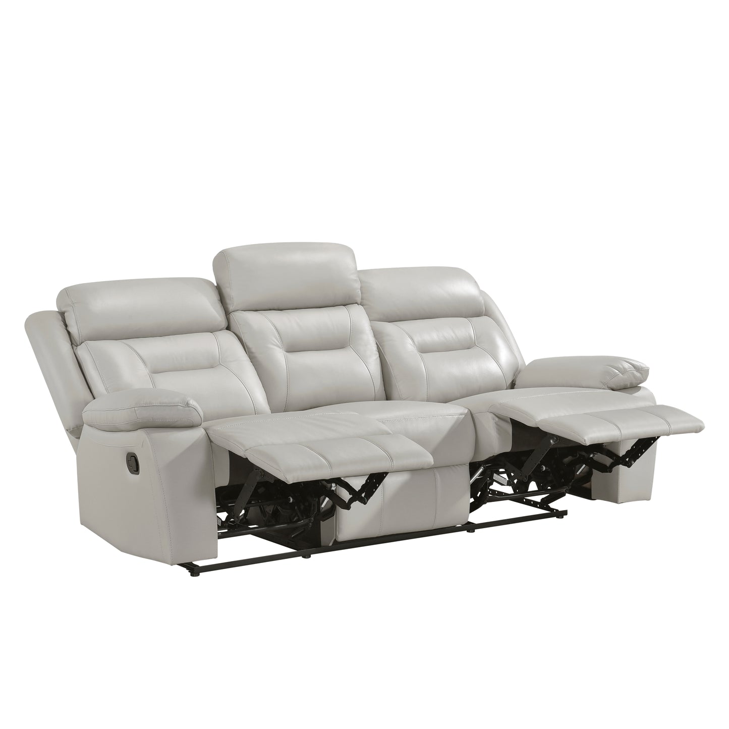 Homelegance Laconia Sectional Sofa Silver Double Recliner 9629SVE-3
