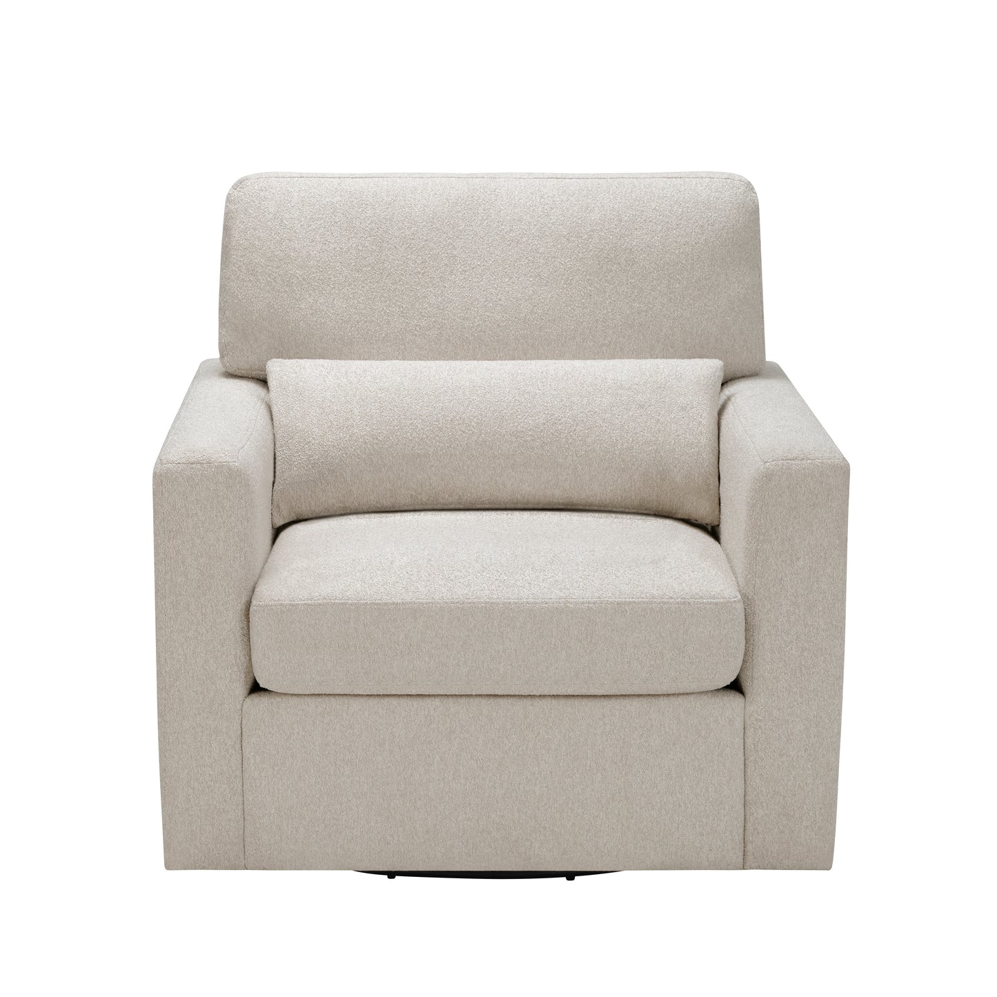 Homelegance Pompano Swivel Accent Chair in Beige Boucle Fabric 9630BE-1SW