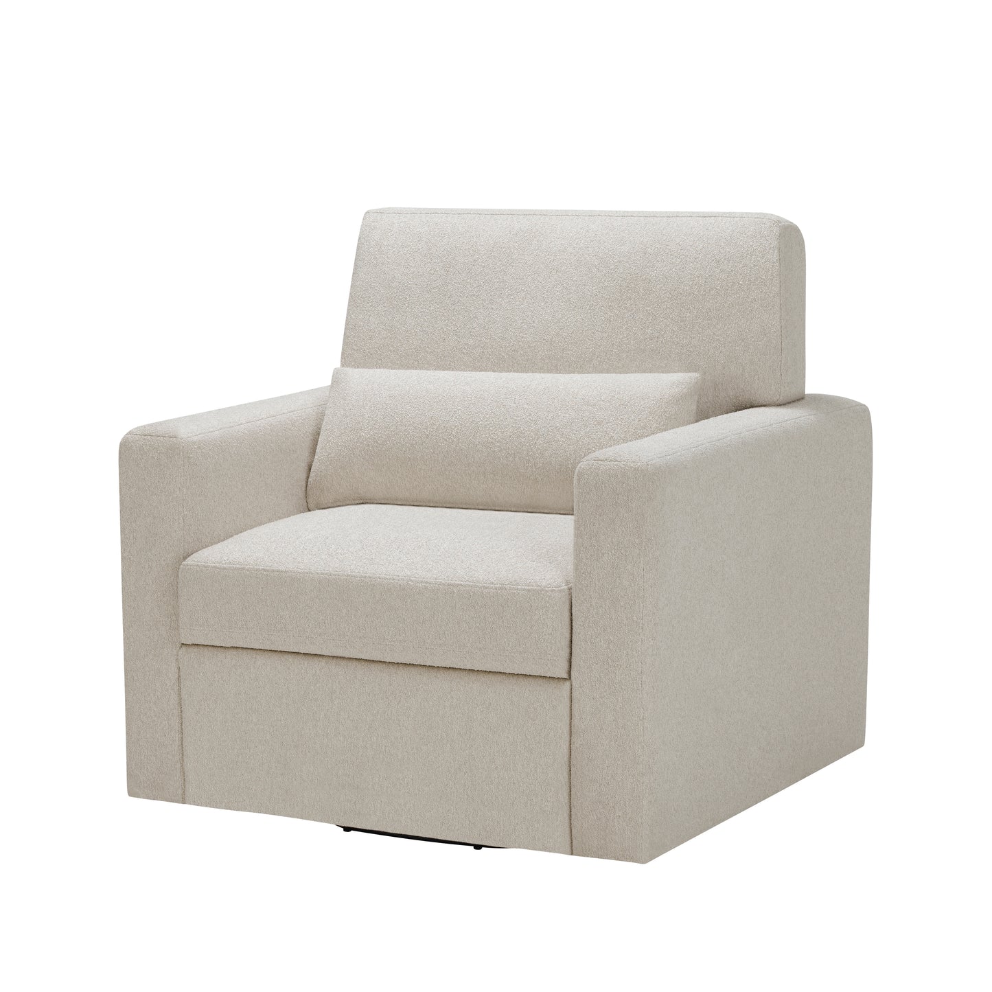 Homelegance Pompano Swivel Accent Chair in Beige Boucle Fabric 9630BE-1SW