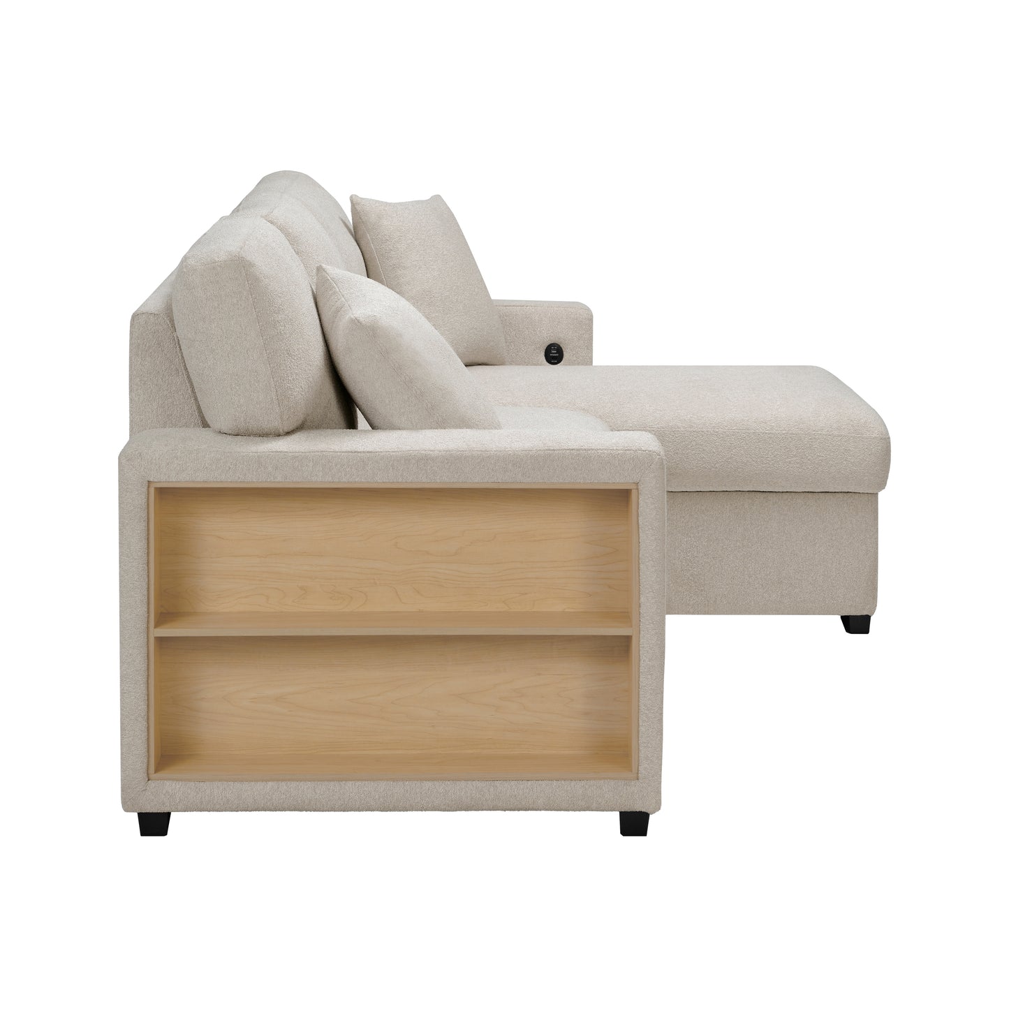 Homelegance Pompano Right Chaise Sectional Sofa in Elegant Beige 9630BE-22LRC