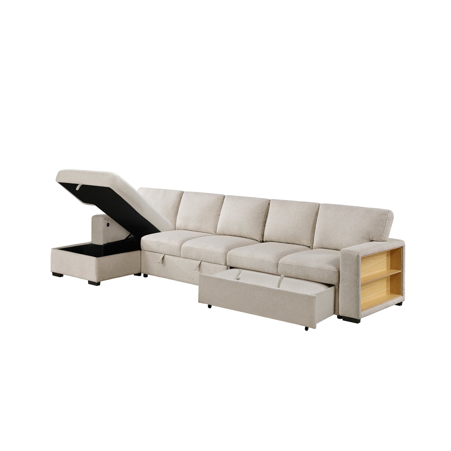 Homelegance Sectional Sofa in Beige 9630BE-3LC2R