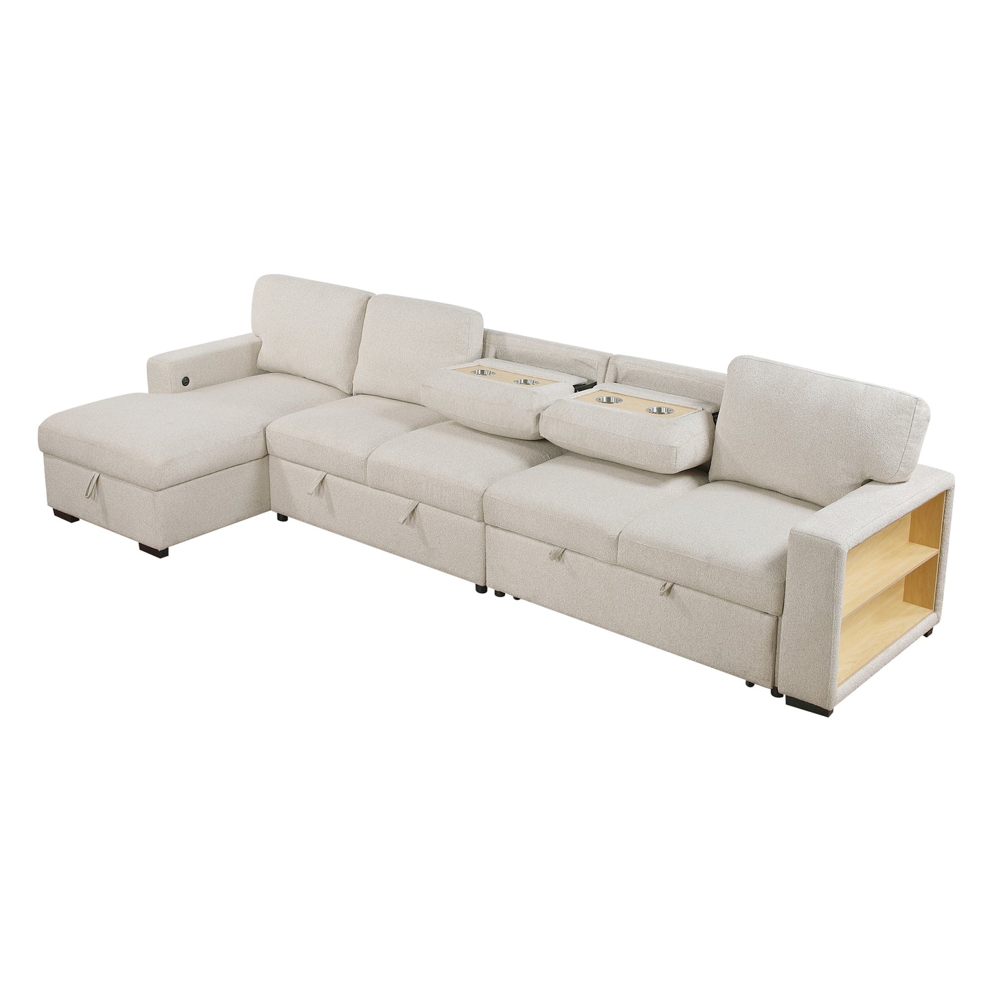 Homelegance Sectional Sofa in Beige 9630BE-3LC2R