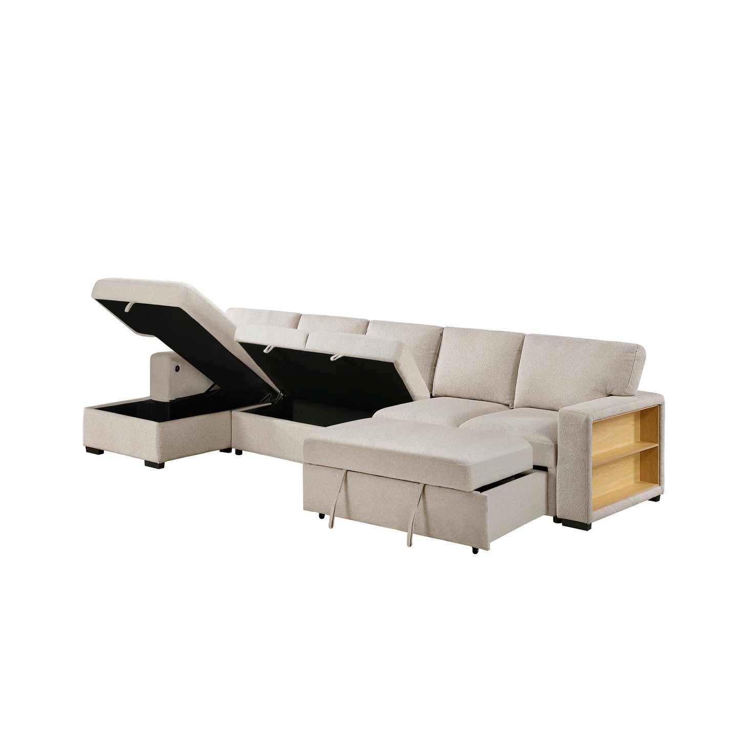 Homelegance Sectional Sofa in Beige 9630BE-3LC2R