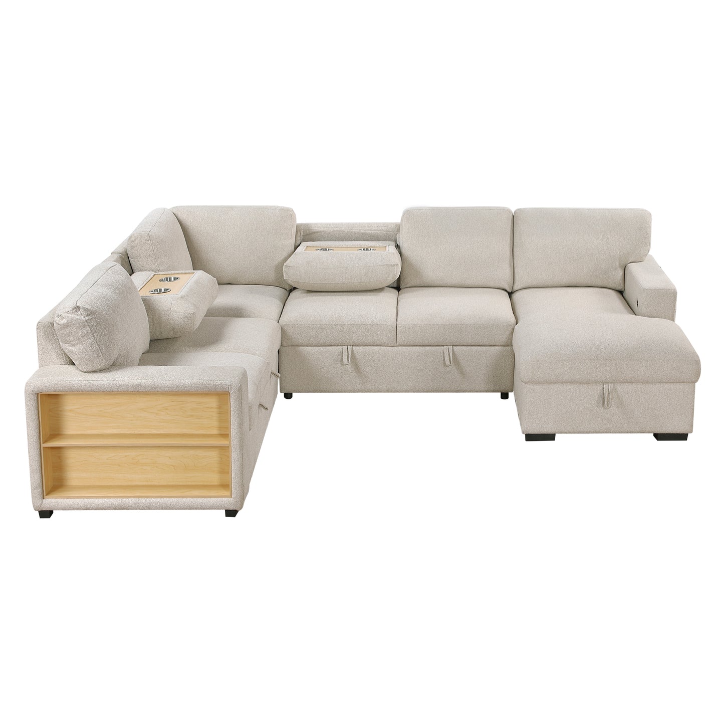 Homelegance Sectional Sofa in Beige 9630BE-42LRC