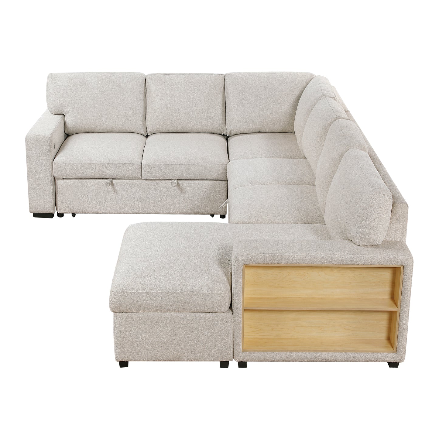 Homelegance Sectional Sofa in Beige 9630BE-42LRC