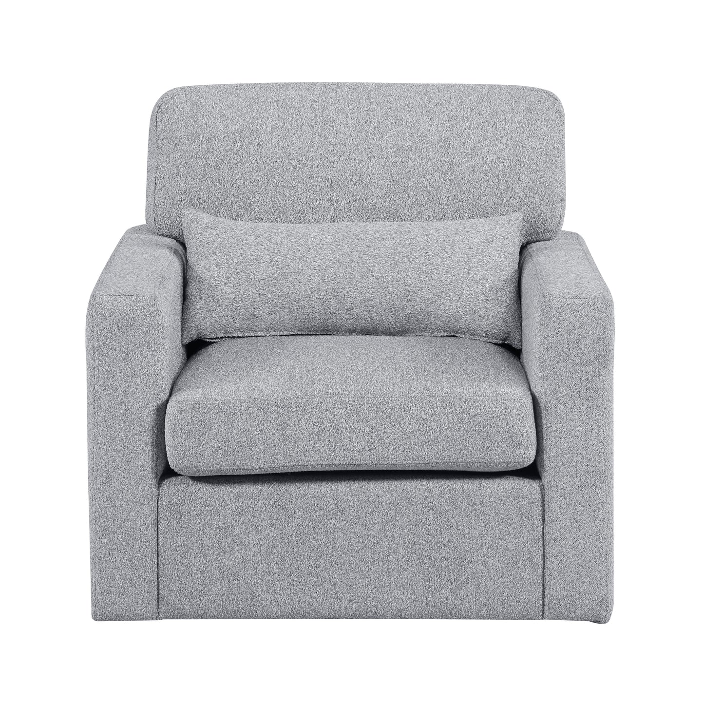 Homelegance Pompano Swivel Accent Chair in Gray Fabric 9630GY-1SW