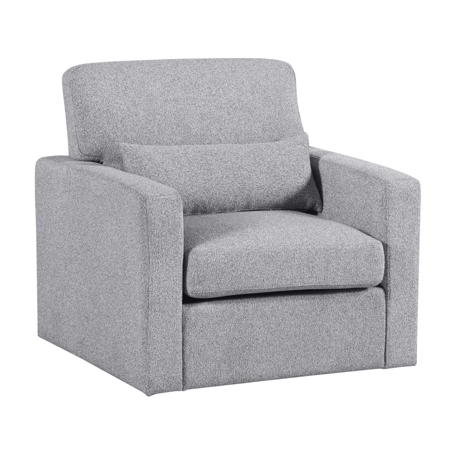 Homelegance Pompano Swivel Accent Chair in Gray Fabric 9630GY-1SW