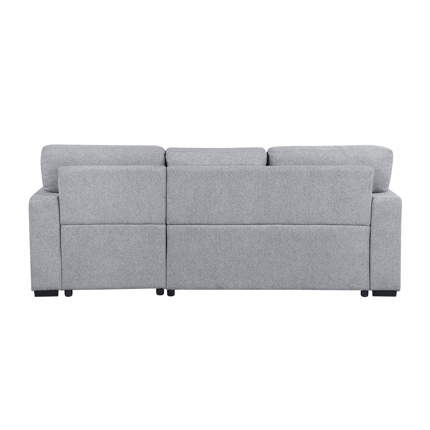 Homelegance Pompano Sectional Sofa Gray with Pull-Out Bed and Storage 9630GY-22LRC