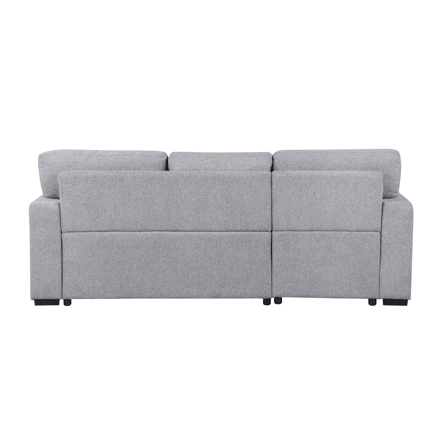Homelegance Pompano Gray Sectional Sofa with Pull-Out Bed and Storage 9630GY-2LC2R