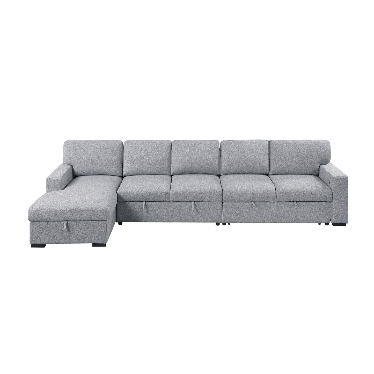 Homelegance Pompano Gray Sectional Sofa 9630GY-3LC2R