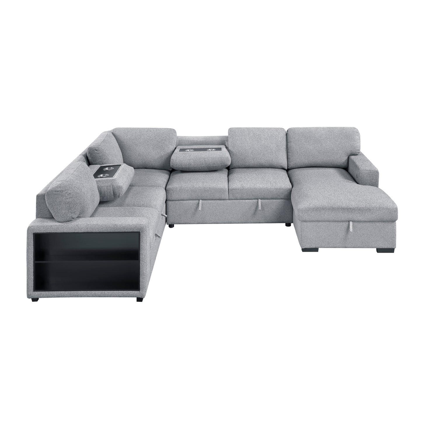 Homelegance Pompano Gray Sectional Sofa 9630GY-42LRC