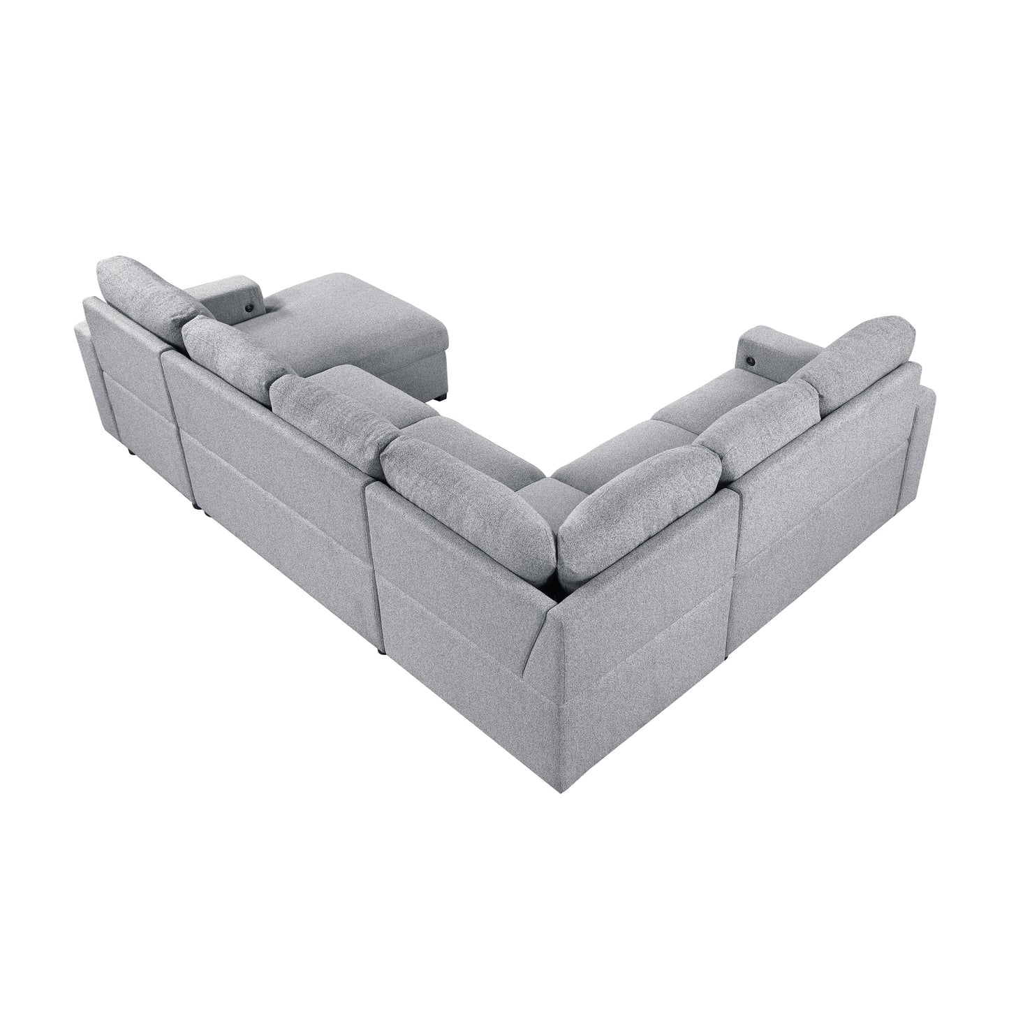 Homelegance Pompano Gray Sectional Sofa 9630GY-42LRC