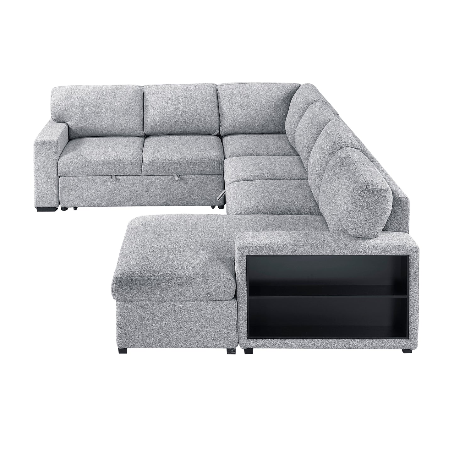 Homelegance Pompano Gray Sectional Sofa 9630GY-42LRC
