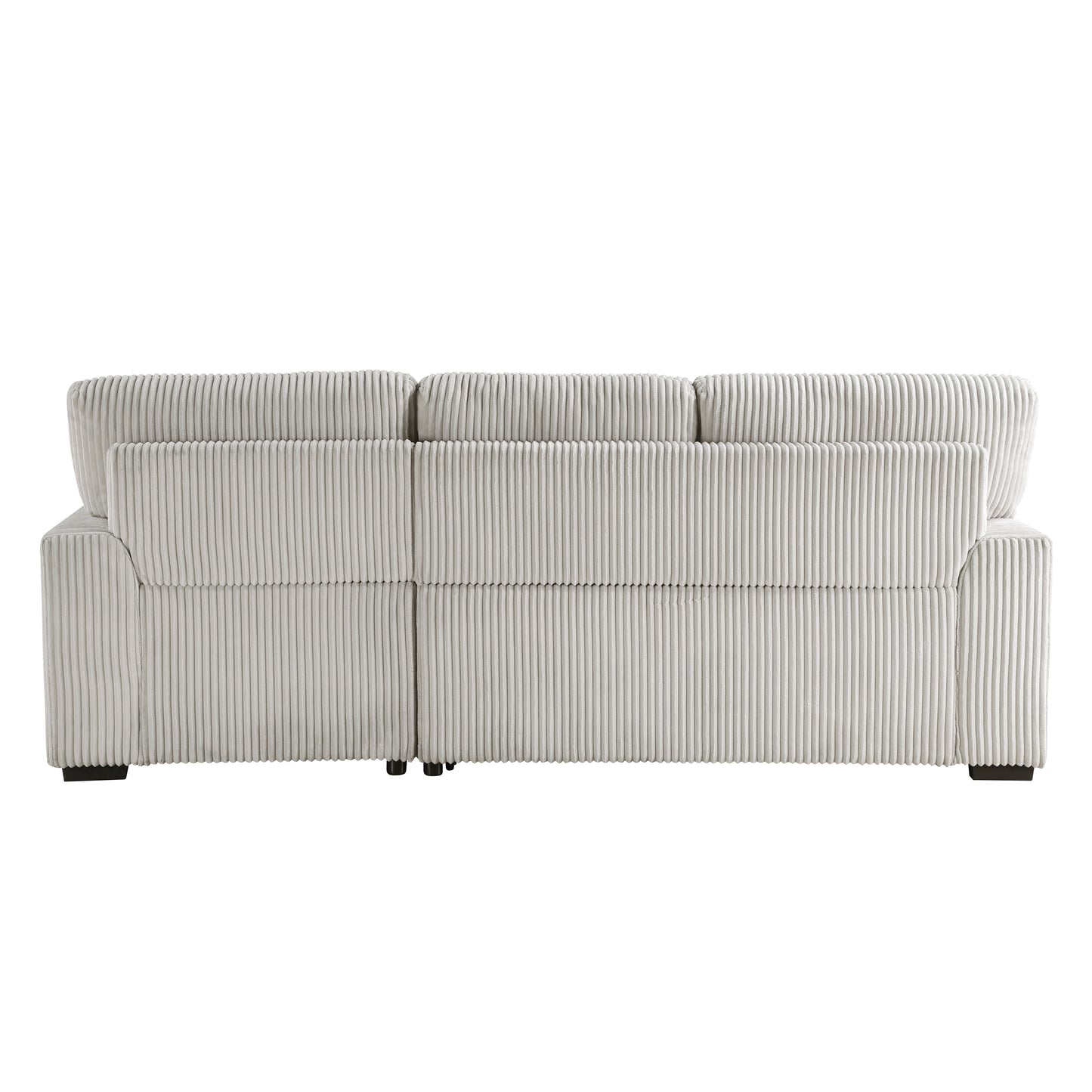 Homelegance Marsh Sectional Sofa in Moonbeam with Pull-Out Bed and Storage 9633MNB-22LRC